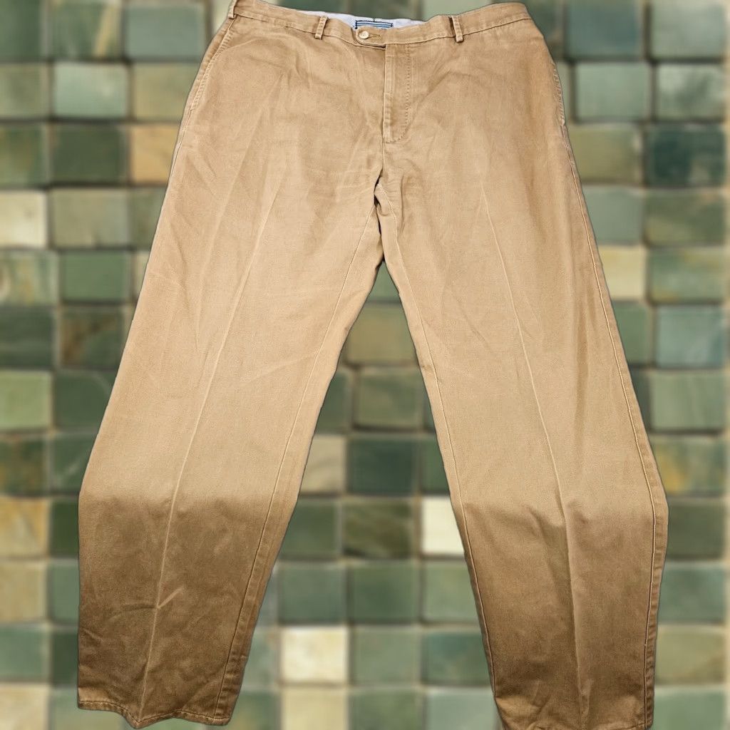 Peter Millar Peter Millar Pants Mens 36x33 Khaki Straight Fit Knit Chino Casual Business Formal Golf 90s? No vintage. Size US 36 / EU 52 - 1 Thumbnail
