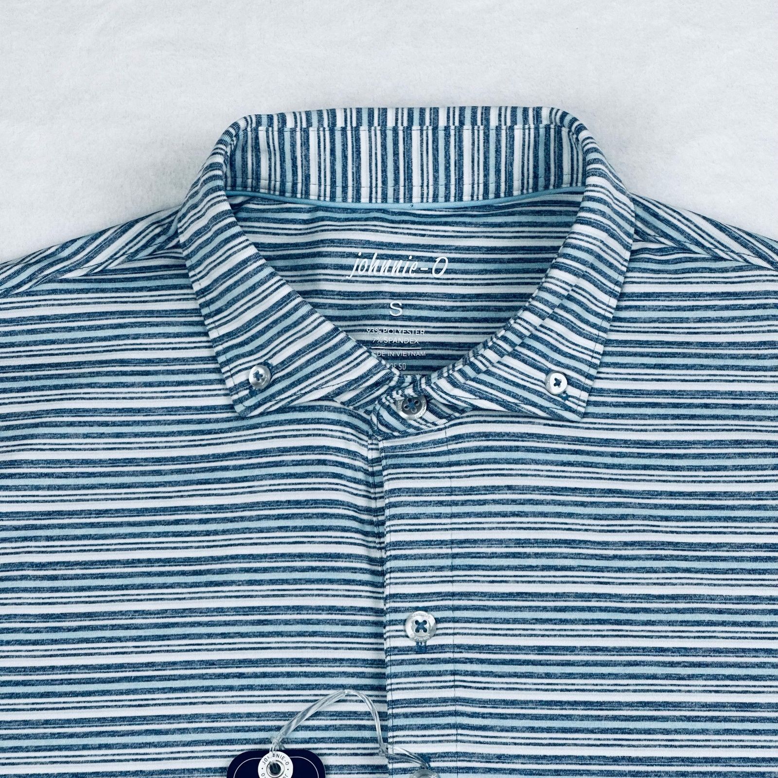 johnnie-O johnnie-O Men’s Small Richie Navy Stripe Golf Polo Shirt Size US S / EU 44-46 / 1 - 5 Thumbnail