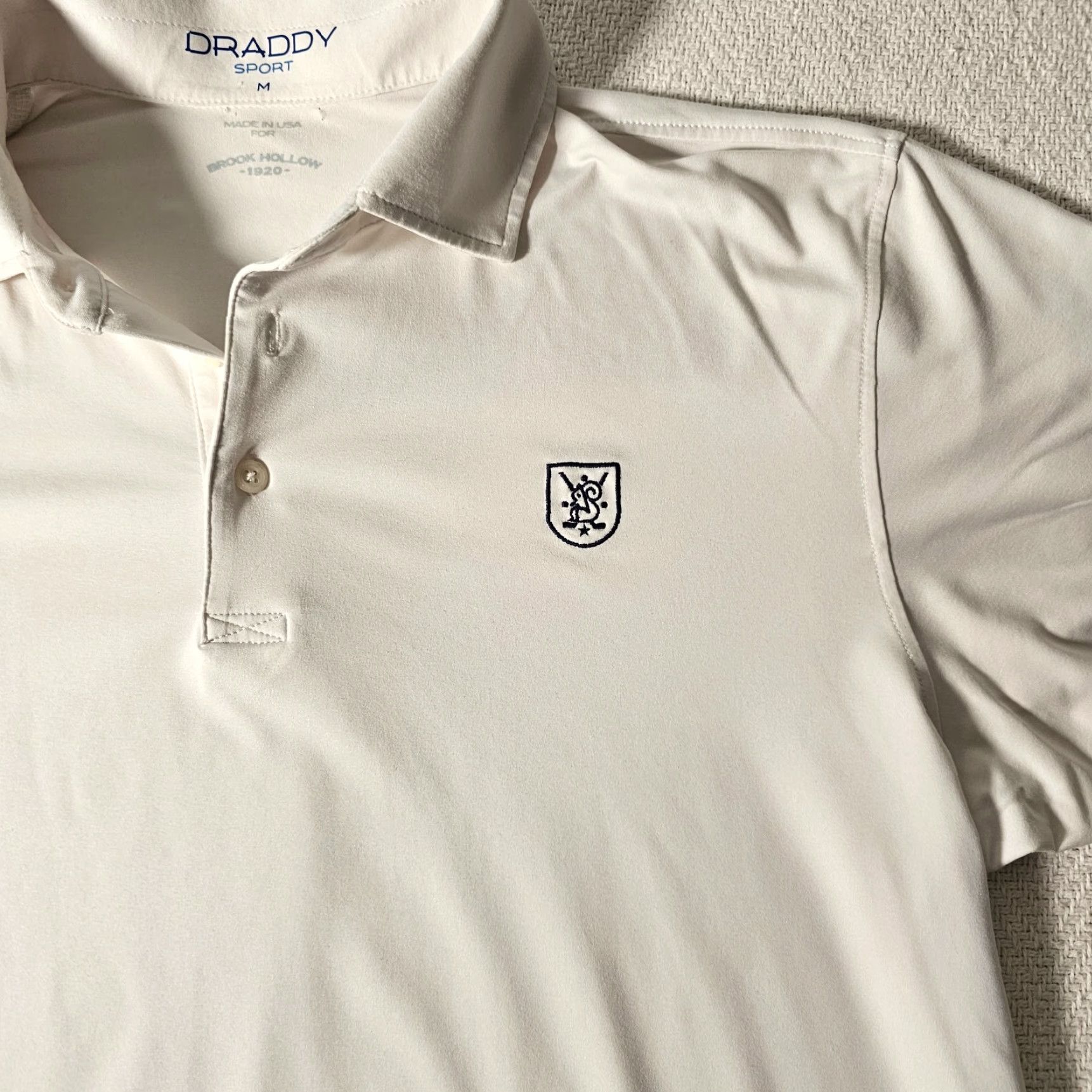 Vintage VINTAGE Polo Golf Draddy Sport Brook Hallow Polo Shirt Mens M White USA 90s Golf Limited Edition Breathable Stretch Size US M / EU 48-50 / 2 - 3 Thumbnail