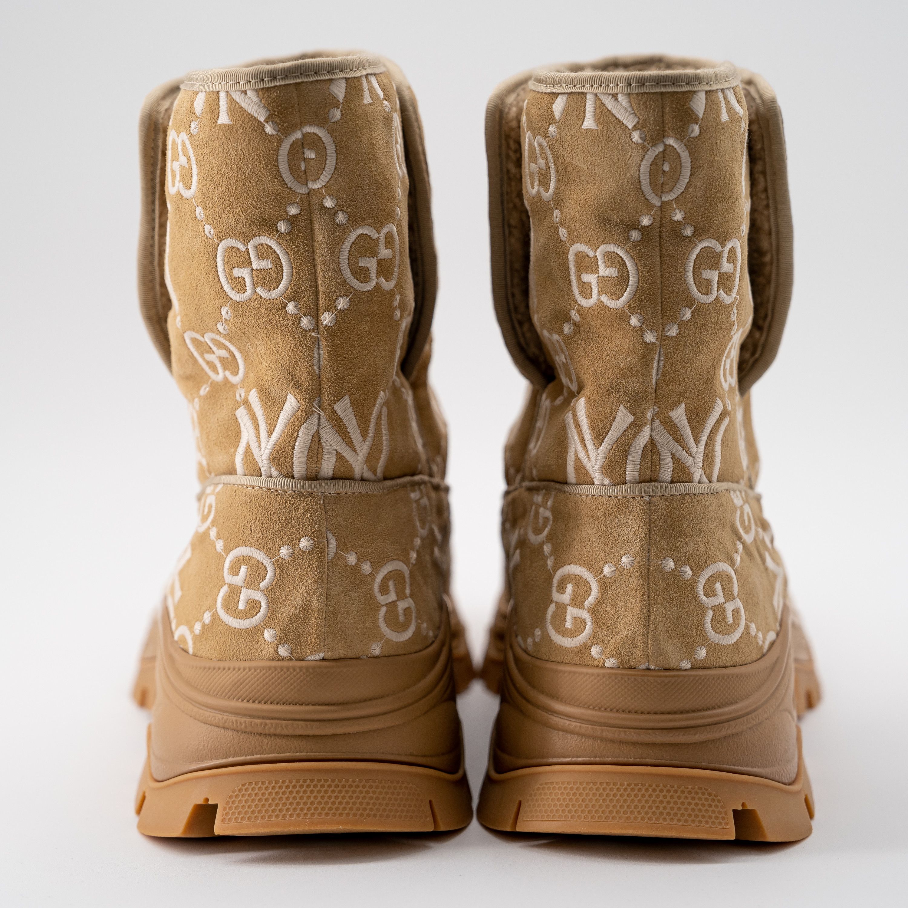Gucci size 13G - Gucci Yankees Ankle Boots Beige GG NY MLB Size US 14 / EU 47 - 3 Thumbnail
