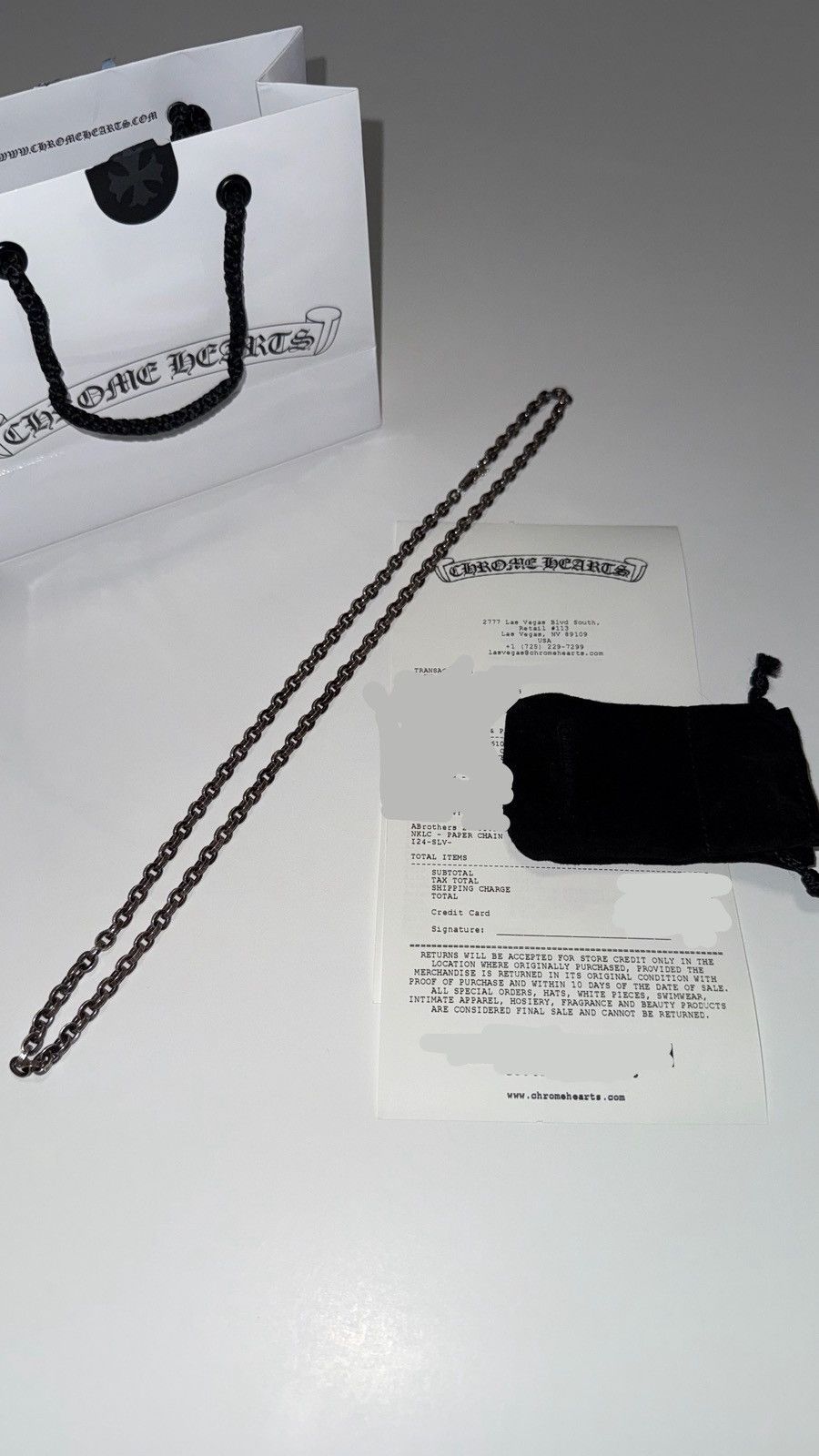 Chrome Hearts Chrome Hearts Paper Chain Necklace 24Inch Size ONE SIZE - 1 Thumbnail