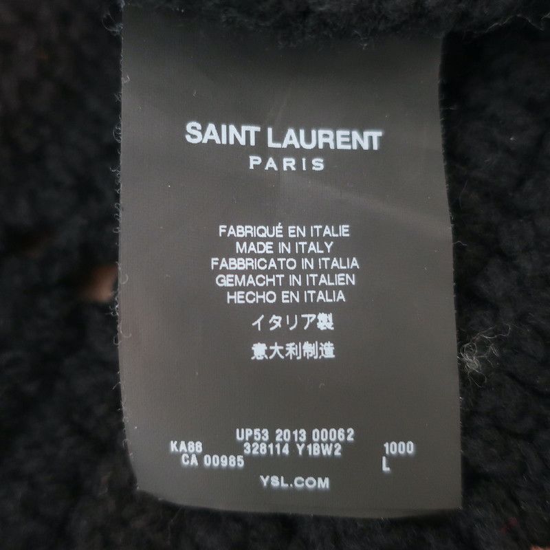 Saint Laurent Paris Saint Laurent Crocheted Cape Black Virgin Wool Size Large Size US L / EU 52-54 / 3 - 6 Thumbnail