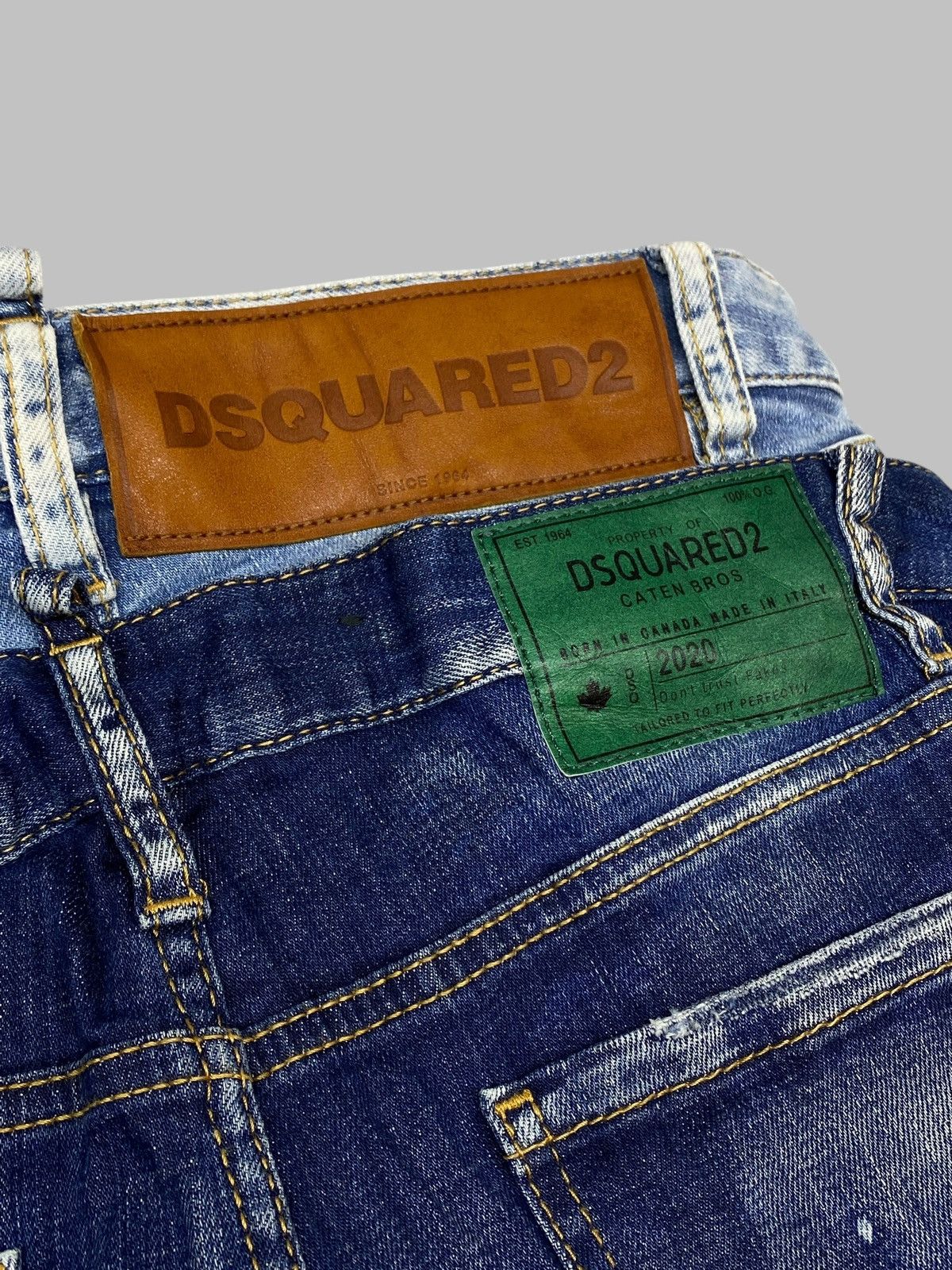 Dsquared2 Dsquared2 Twin Pack Layered Jeans Distressed Washed Denim Size 28" / US 6 / IT 42 - 16 Thumbnail