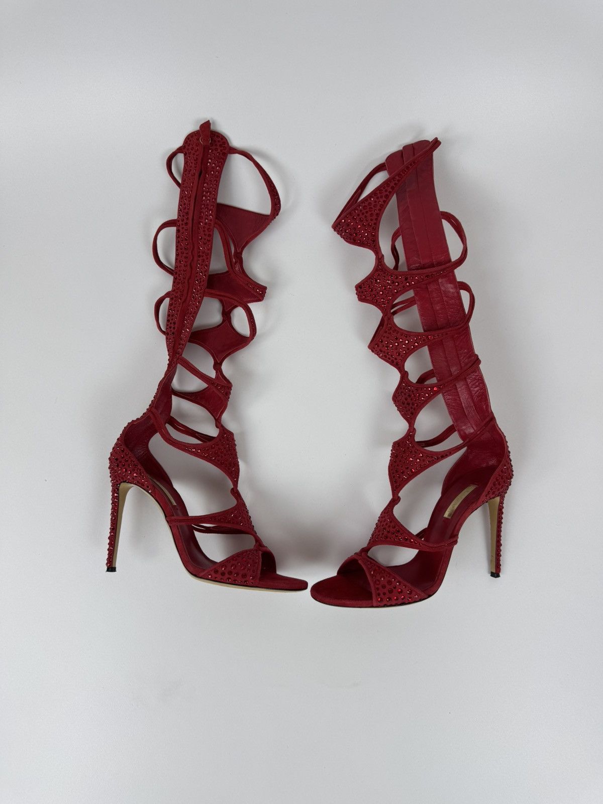 casadei ハイヒール CASADEI Open Zipper Crystal High Boots Stiletto High Heels