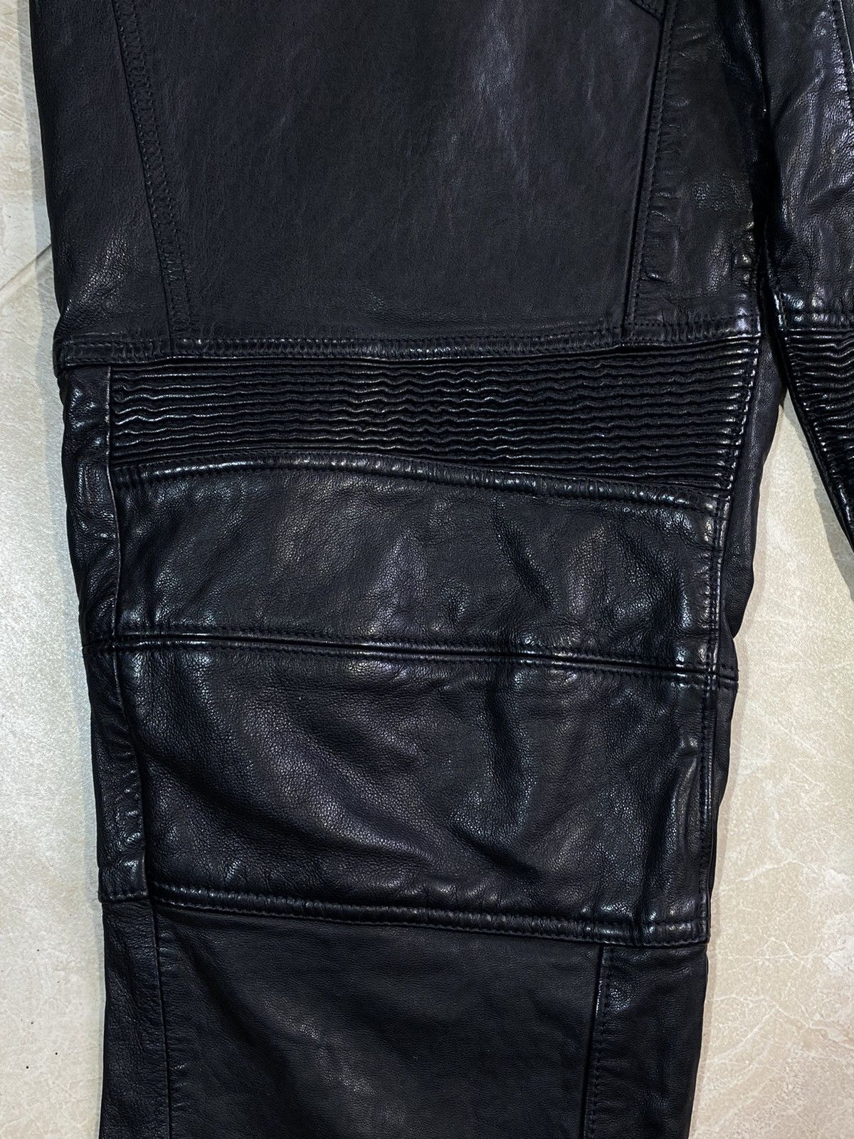Polo Ralph Lauren Polo Ralph Lauren Women’s Leather Biker Pants Avant Garde Size 34" / US 12 / IT 48 - 10 Thumbnail