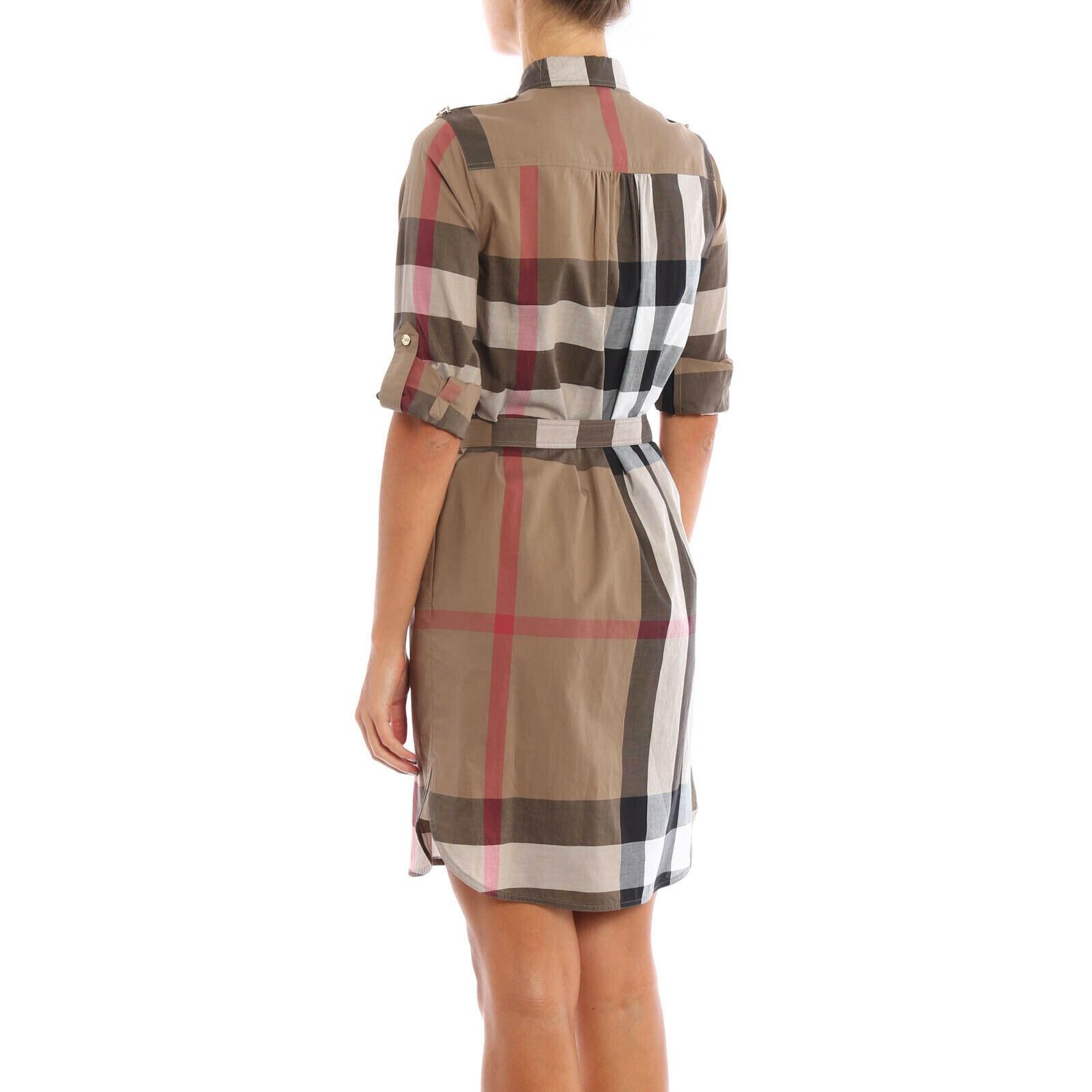 Burberry KELSY BROWN CHECK COTTON BELTED DRES S US 4 / UK 6 / EU 38 Size S / US 4 / IT 40 - 6 Thumbnail