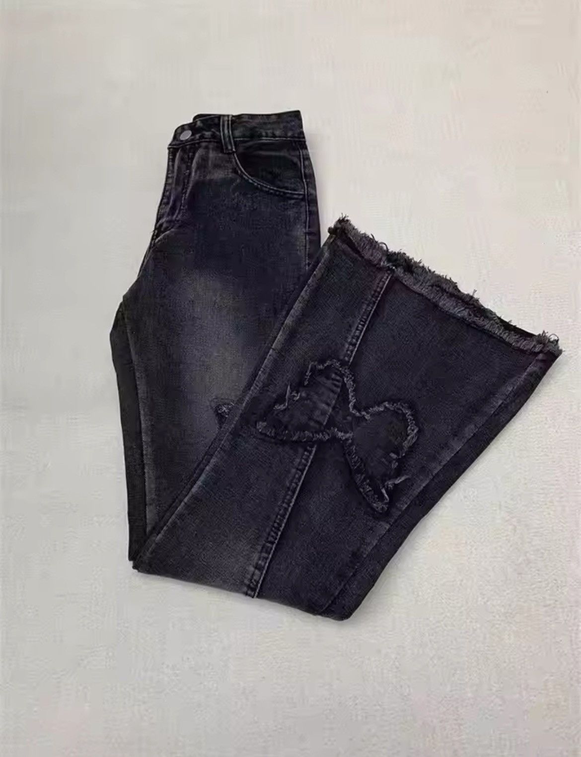 Japanese Brand × Vintage Flared jeans Low waist Dark washed denim Size 28" / US 6 / IT 42 - 2 Thumbnail