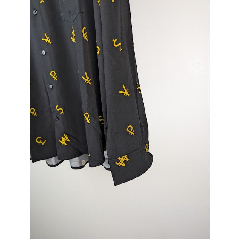Vetements o1rshd1 Currency Print Button Up Shirt in Black Size US L / EU 52-54 / 3 - 5 Thumbnail