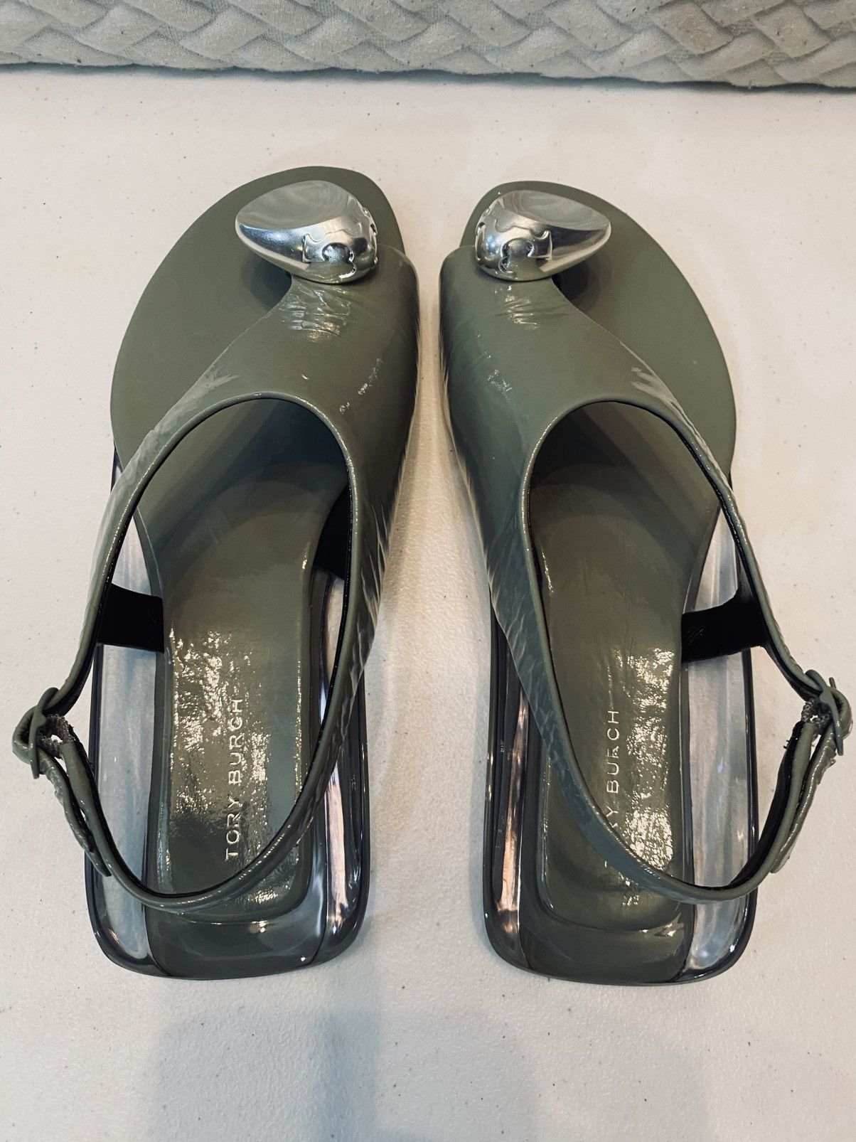 Tory Burch Tory Burch Patos Slingback Architectural Thong Sandal 6 NEW Size US 6 / IT 36 - 11 Thumbnail