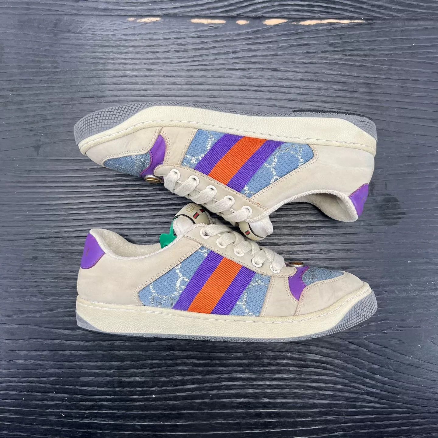 Gucci Gucci Blue-Purple Dirty Sneakers Size 36 Box Size US 5.5 / IT 35.5 - 6 Thumbnail