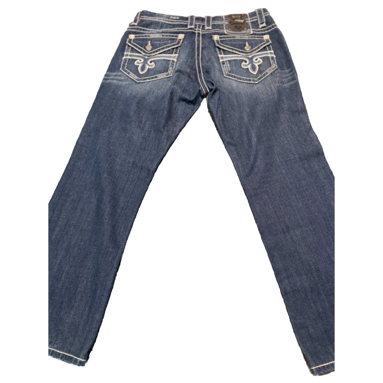 Vintage Rock Revival Jeans Blue Denim Kurt Straight Leg 36x31 Mens Regular 5-Pocket Denim Blue Jeans Rock Revival Size US 36 / EU 52 - 4 Thumbnail