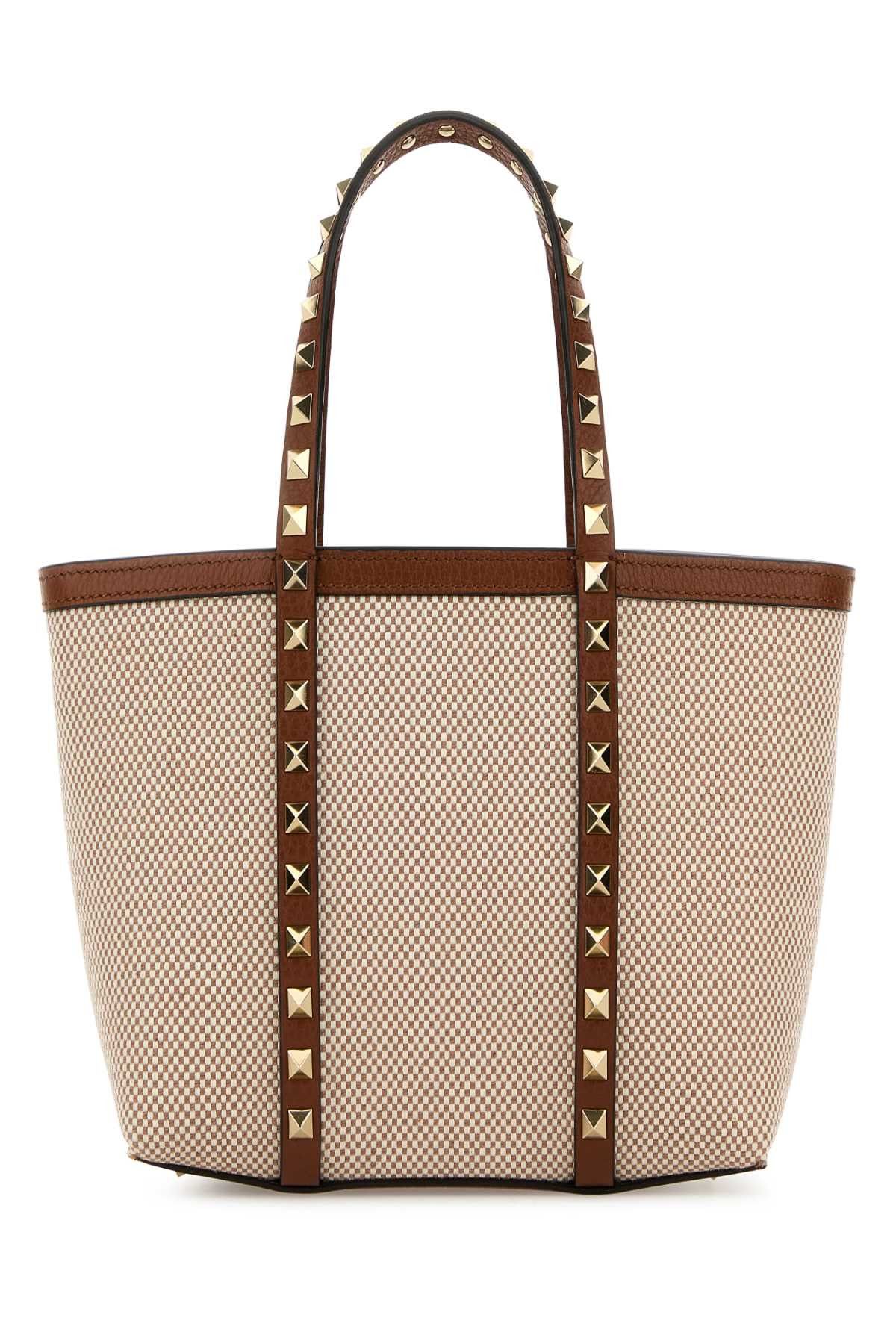 Valentino Two-Tone Canvas Medium Rockstud Handbag Size ONE SIZE - 1 Thumbnail