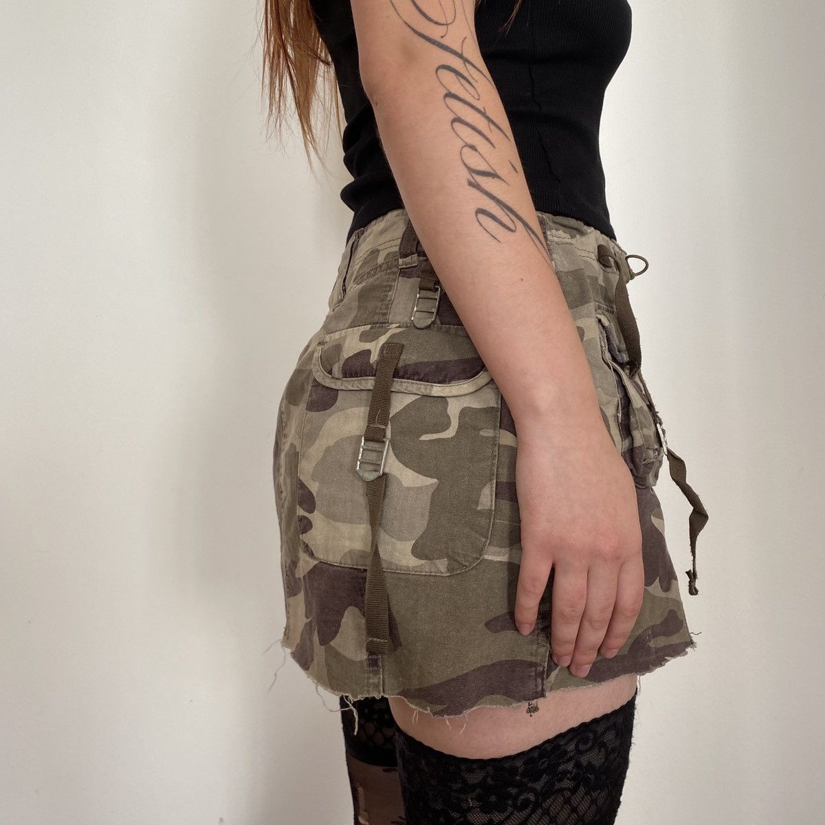 Vintage Vintage military denim mini skirt Size 27" / US 4 / IT 40 - 3 Thumbnail