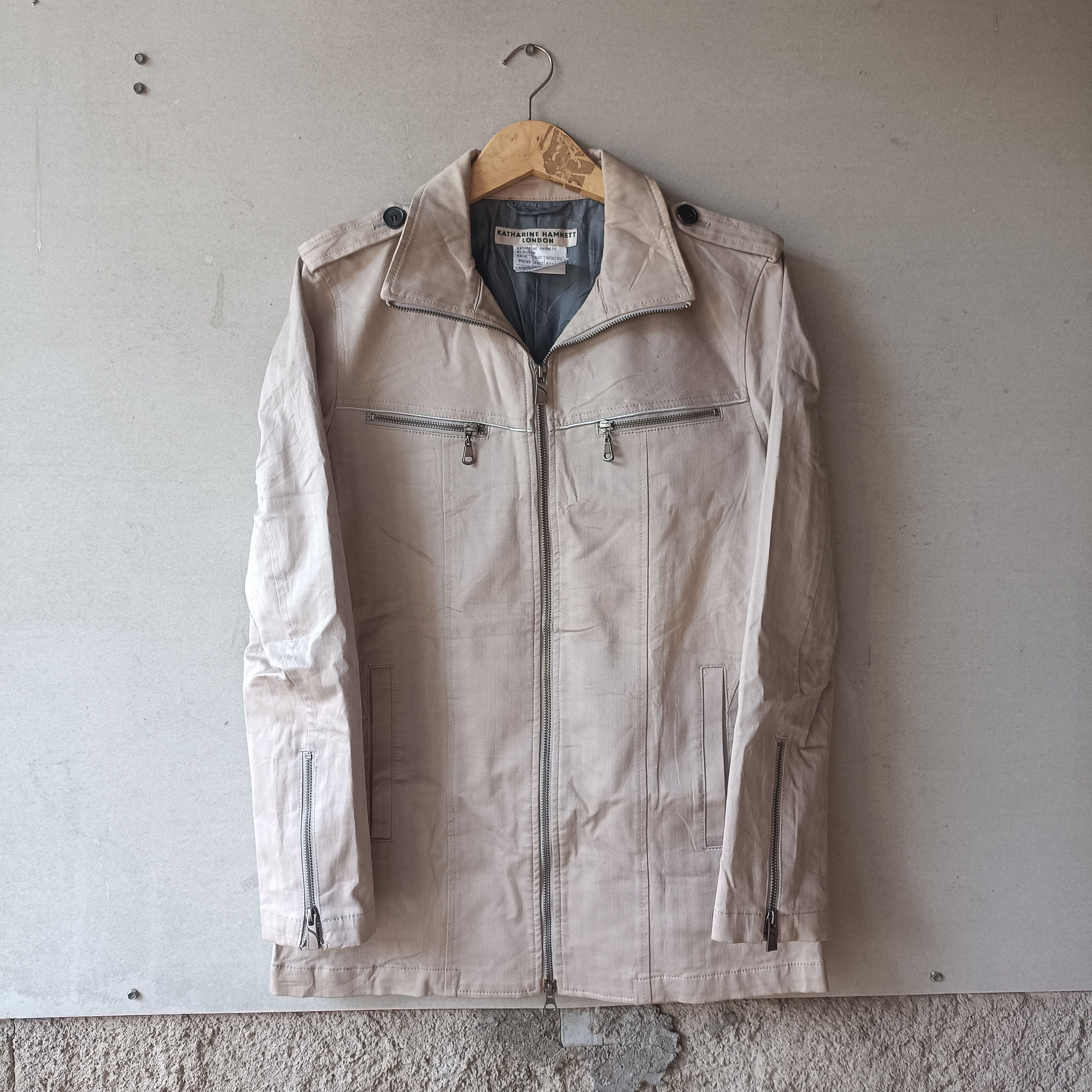 Katharine Hamnett London Bikers Coat jacket Size L / US 10 / IT 46 - 1 Thumbnail