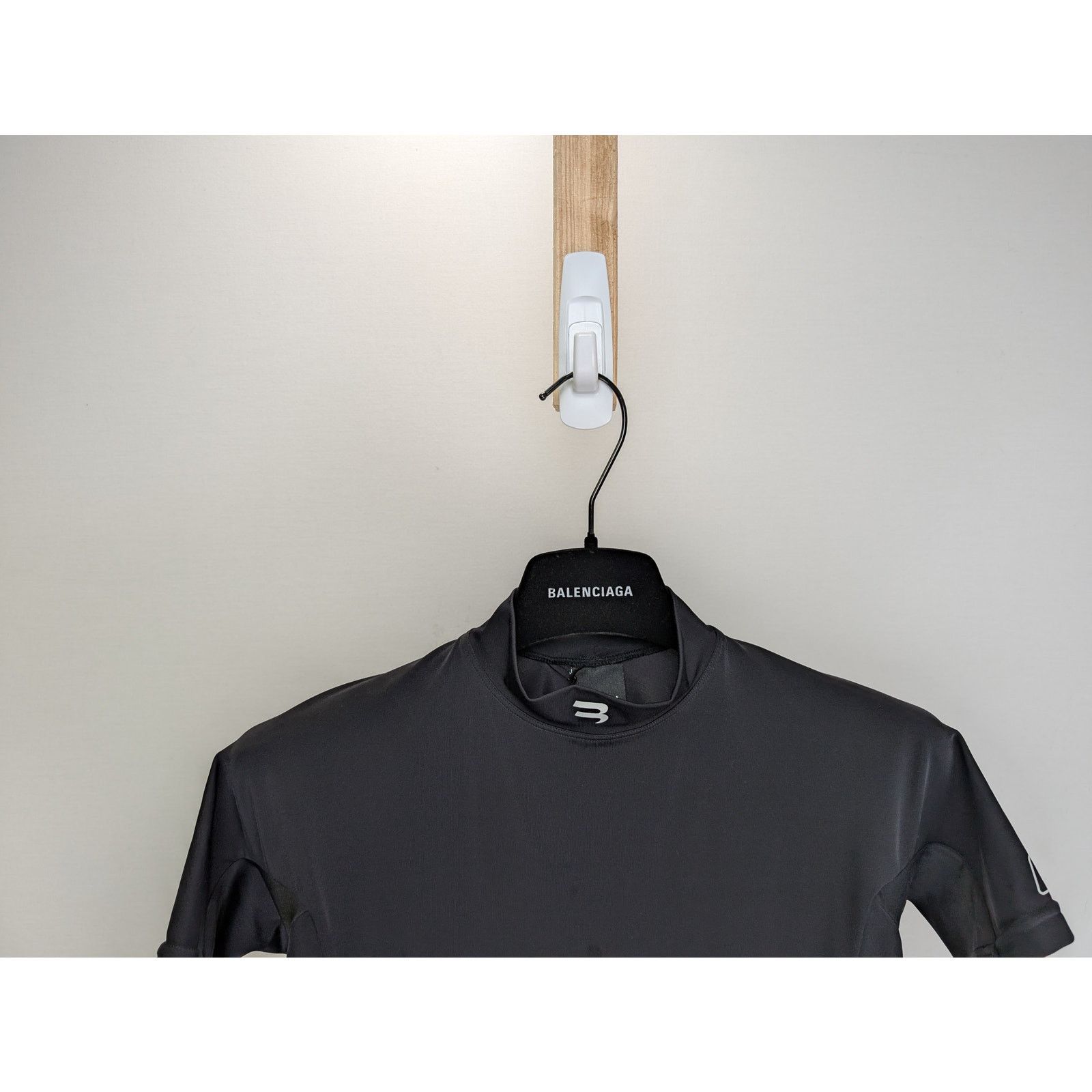Balenciaga o1rshd1 Top Short Sleeve Fitted Top T-Shirt in Black Size US L / EU 52-54 / 3 - 3 Thumbnail