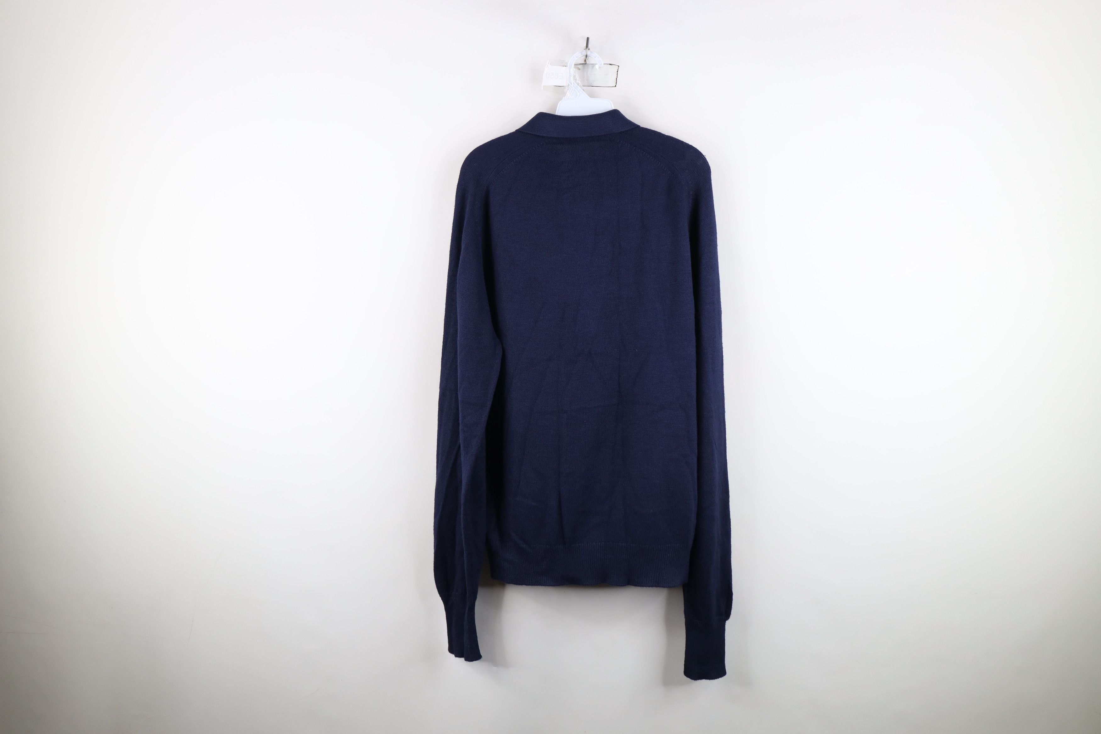 Vintage Vintage 60s 70s Streetwear Collared Pullover Sweater Blue Size US L / EU 52-54 / 3 - 12 Thumbnail