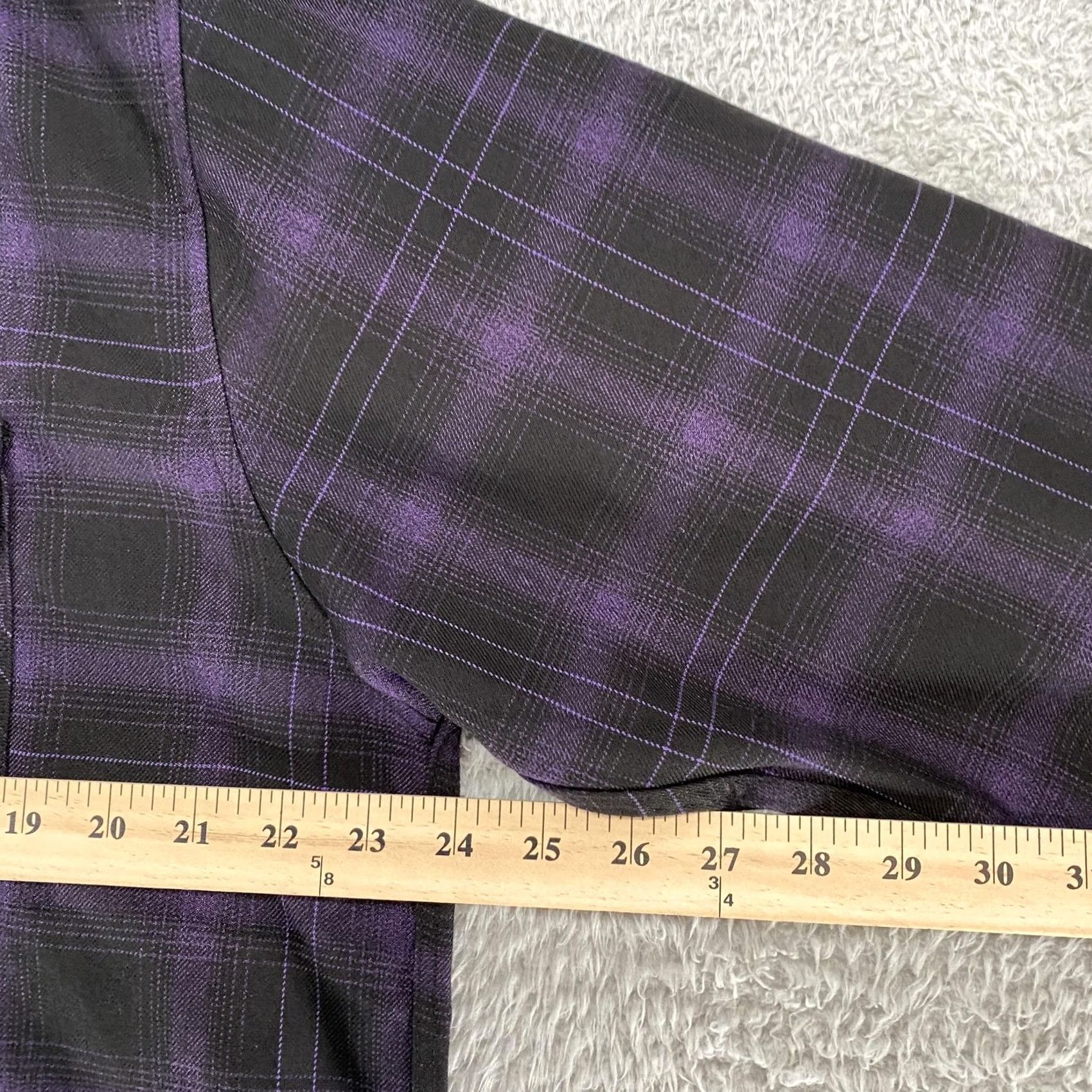Vintage Dixxon Emperor Flannel Shirt Mens Large Purple Black Plaid Snap Front D-Tech Shirt Size US L / EU 52-54 / 3 - 5 Thumbnail