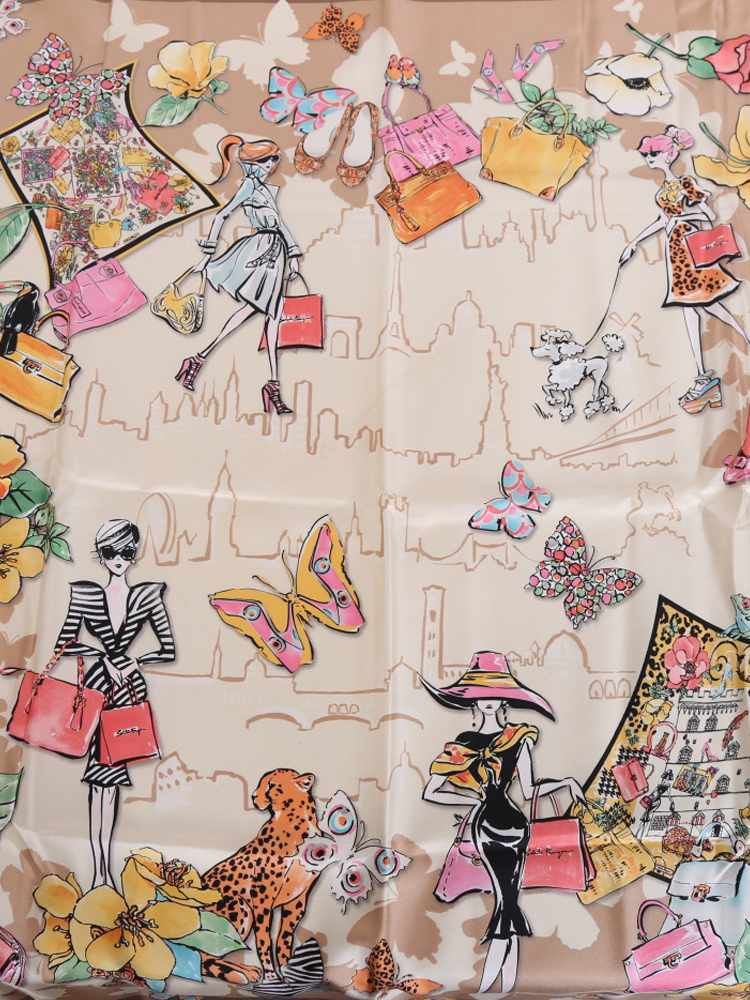 Salvatore Ferragamo o1s1rm1024 Size: 90x90 Cm / Scarf in Multicolor Size ONE SIZE - 3 Thumbnail