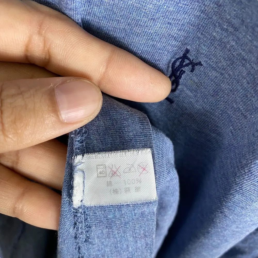 Vintage Vintage 90's YVES SAINT LAURENT Small Logo Tee Shirt Size US M / EU 48-50 / 2 - 6 Thumbnail