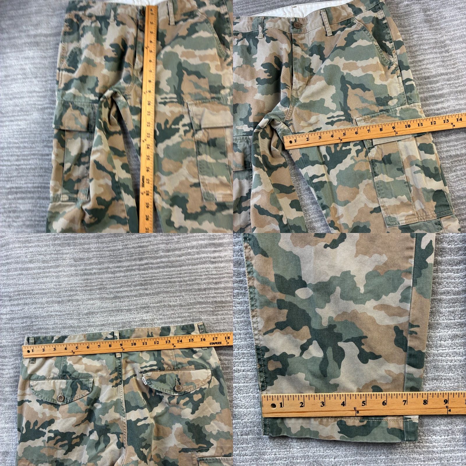 Levi's Levi's Pants Mens 32x32 Green Cargo Military Woodland Camouflage Twill Army/Cargo/5-Pocket/Regular Fit Size US 32 / EU 48 - 8 Thumbnail