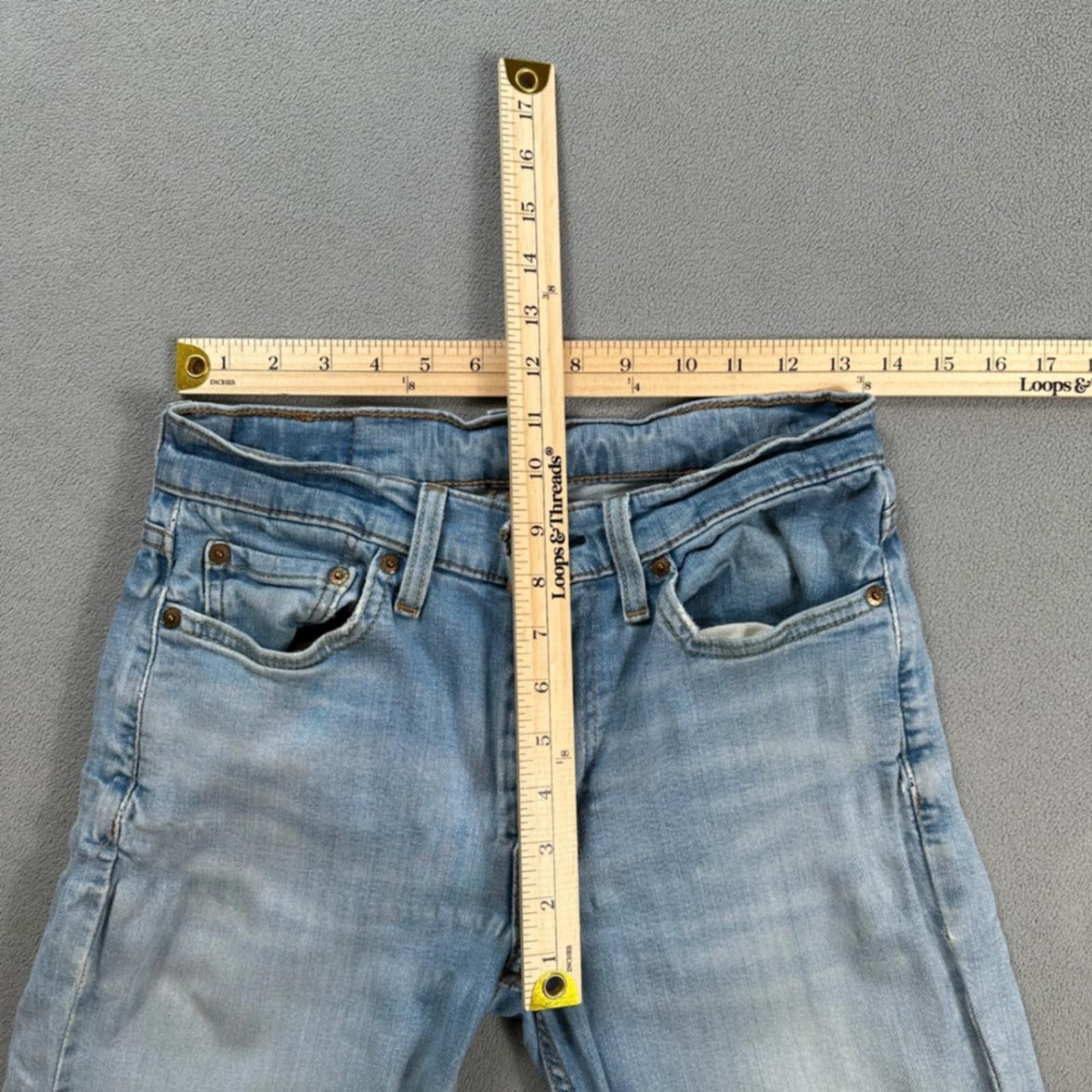 Levi's Levis 514 Mens Jeans 29x32 Blue Straight Fit Light Wash Size US 29 - 4 Thumbnail