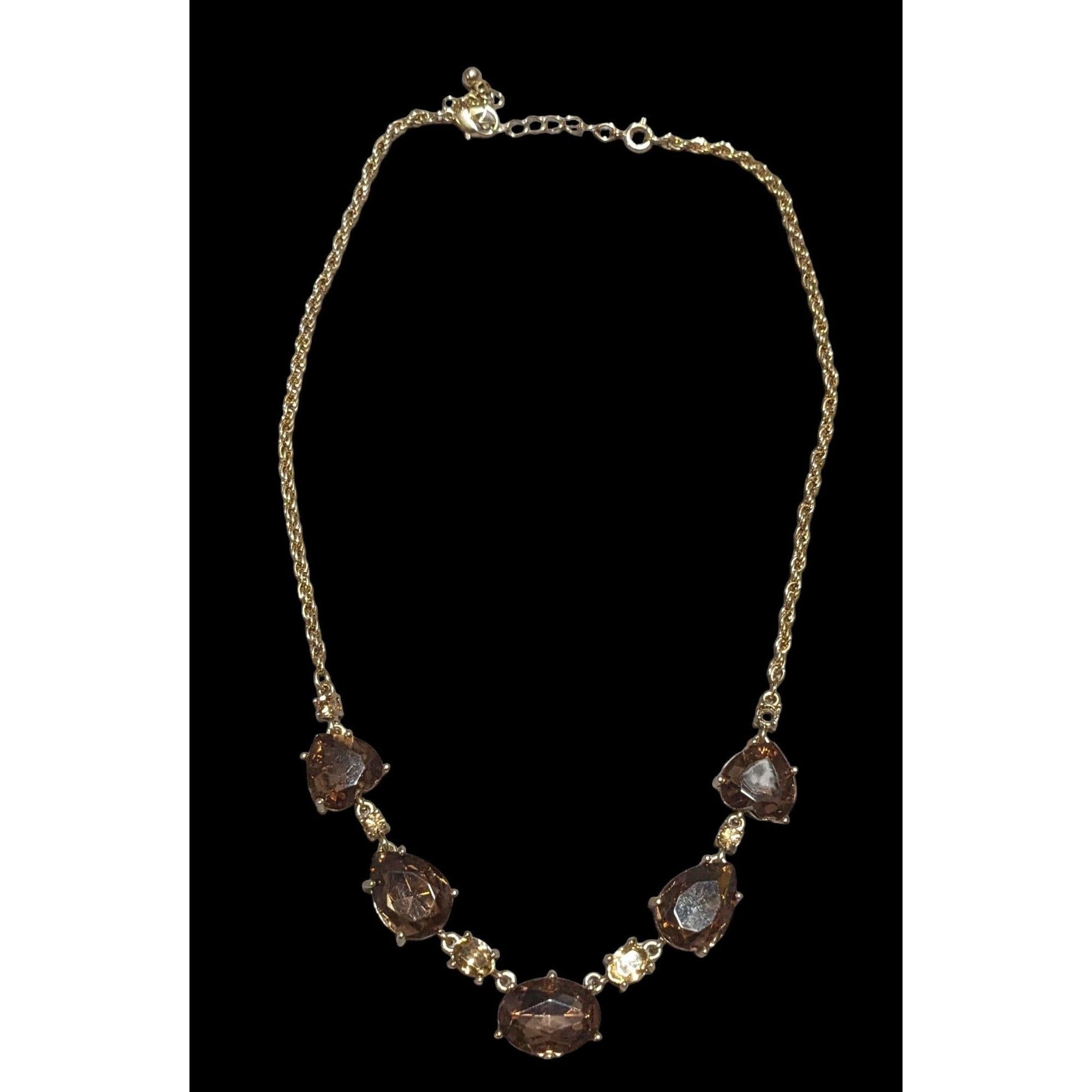 Other Elegant Brown Glass Necklace Size ONE SIZE - 1 Thumbnail