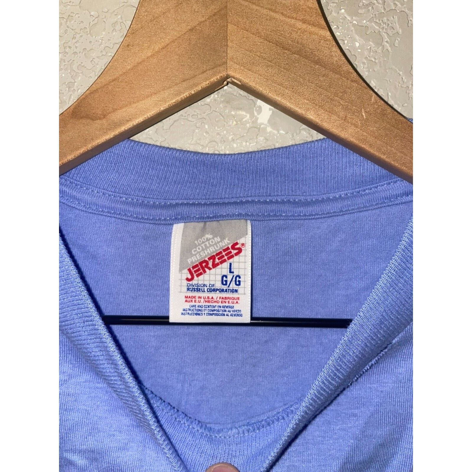 Jerzees Vintage Washington Shirt WA Test Print Tee VTG Large TORN Size US L / EU 52-54 / 3 - 6 Thumbnail