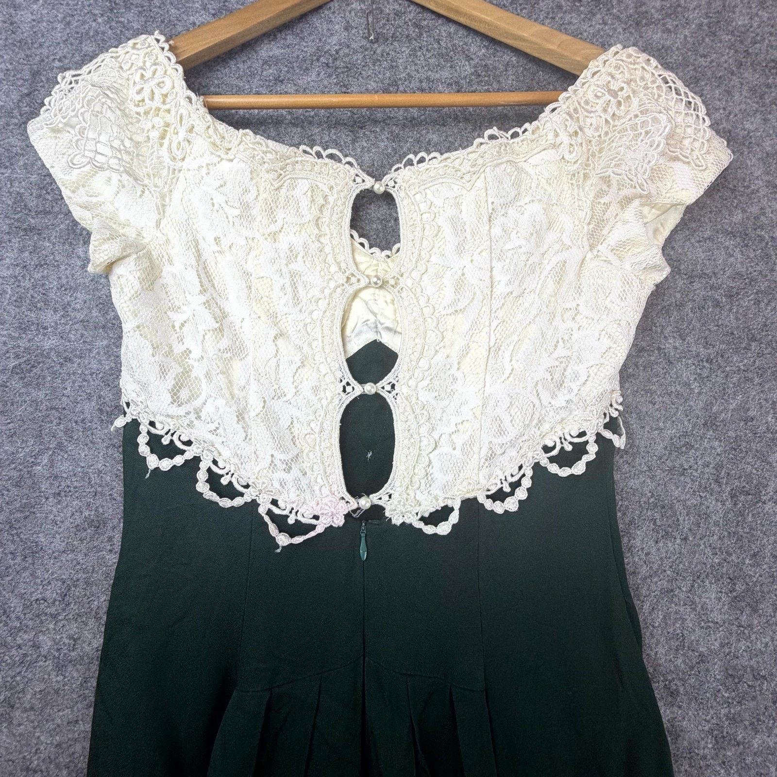 Jessica McClintock Vintage Jessica McClintock Dress 12 Green Bridal Evening Size XL / US 12-14 / IT 48-50 - 4 Thumbnail