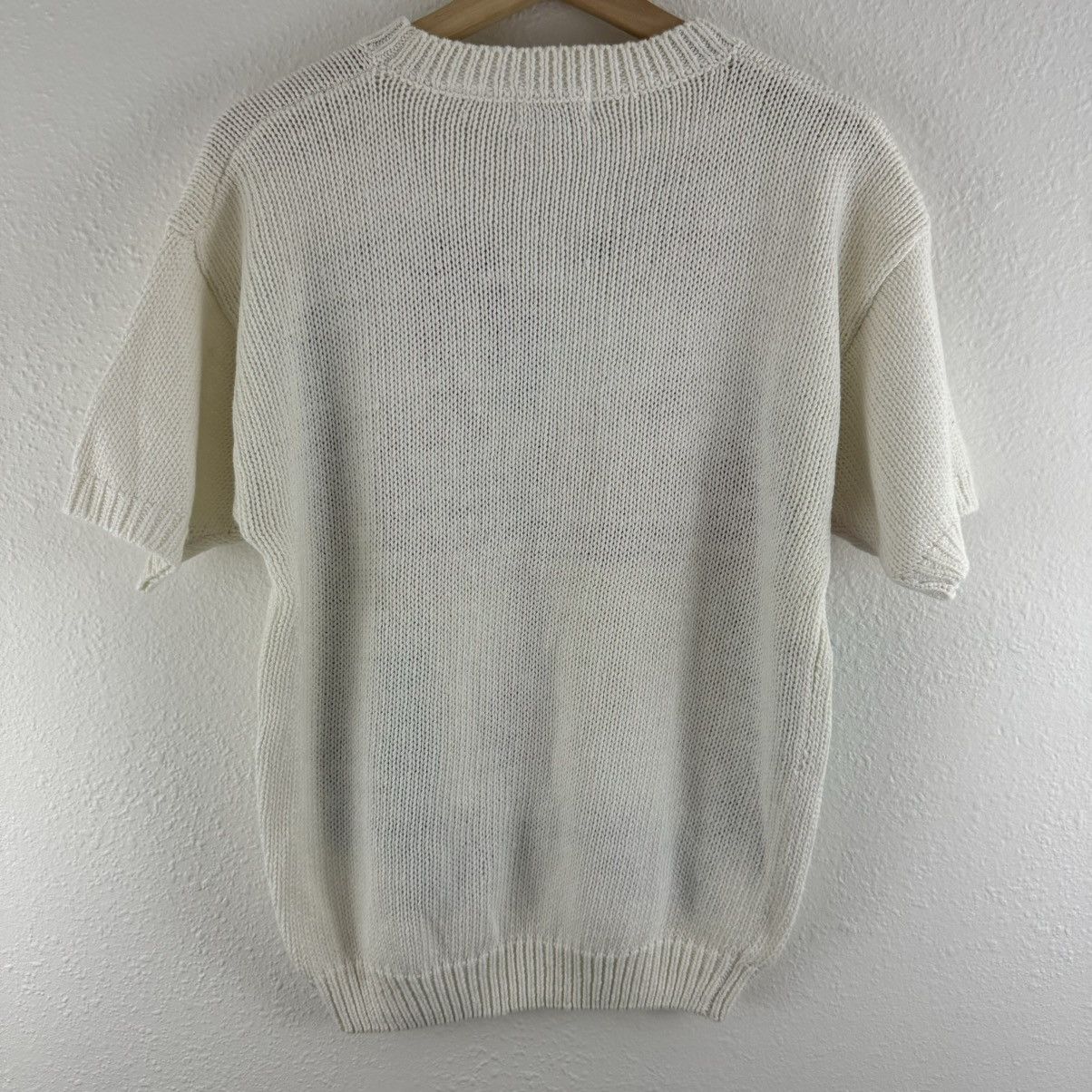 Vintage HONORS MISSES Vintage 1980s White Pink Flamingo Sweater Top Size S / US 4 / IT 40 - 9 Thumbnail