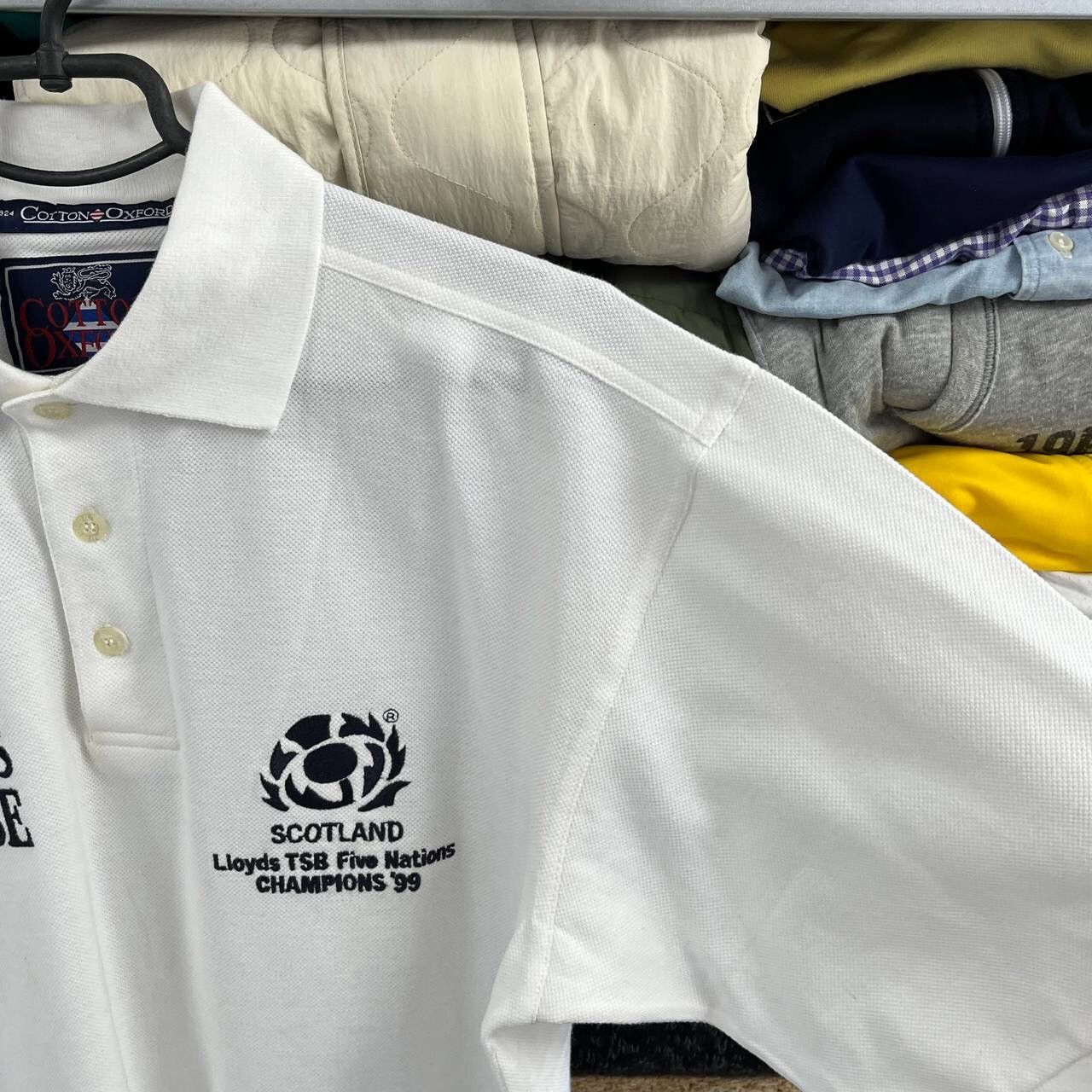 Vintage VTG 1998/199 White T-Shirt Scotland Rugby Union 5 Old Retro Size US M / EU 48-50 / 2 - 16 Thumbnail