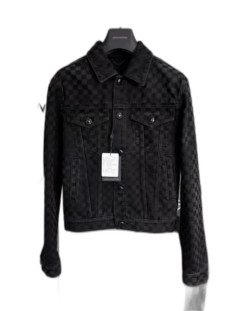 Louis Vuitton Louis Vuitton Black Checkered Denim Jacket-yf Size US M / EU 48-50 / 2 - 1 Thumbnail