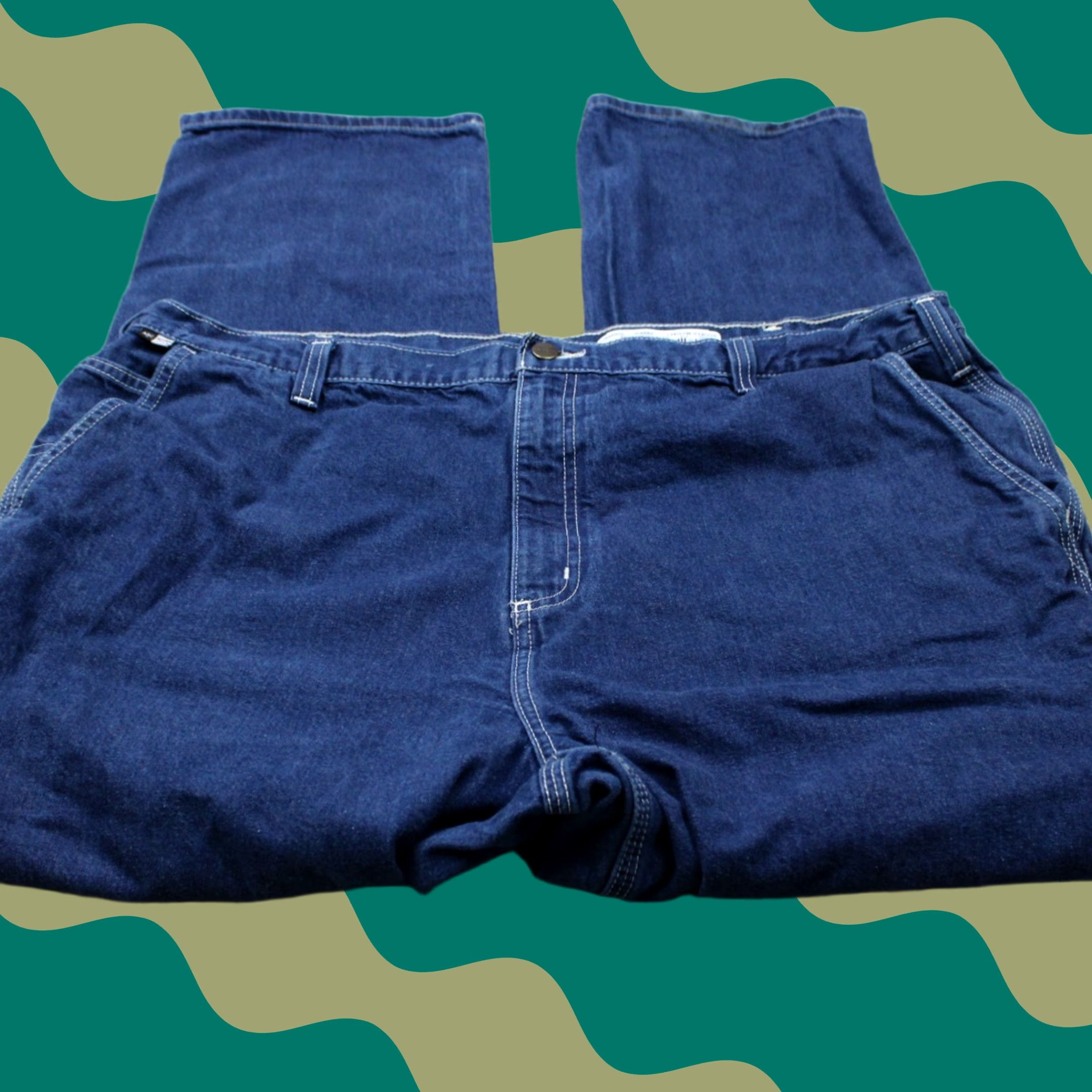 Carhartt Carhartt FR Jeans Mens 44x30 Blue Relaxed Fit Denim Jeans Size US 44 / EU 60 - 1 Thumbnail