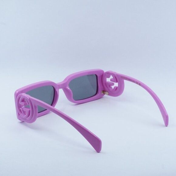 Gucci GG1325S 006 Sunglasses Pink Rectangle Frame