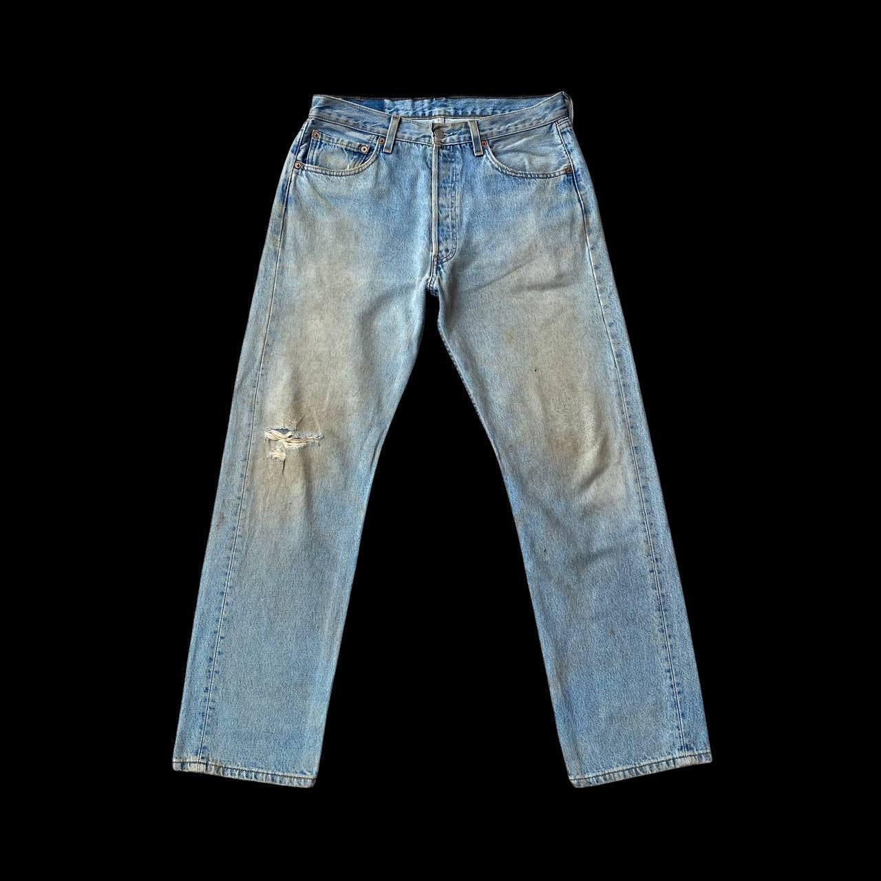 Levi's Vintage Clothing VINTAGE 00S LEVIS 501 DISTRESSED DENIM W32X29"(J09-03) Size US 32 / EU 48 - 5 Thumbnail