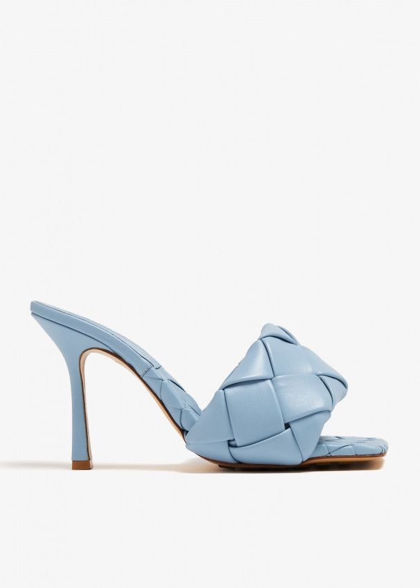 Bottega Veneta o1n1vont1124 Lido Sandals Mules in Blue Size US 6.5 / IT 36.5 - 1 Thumbnail
