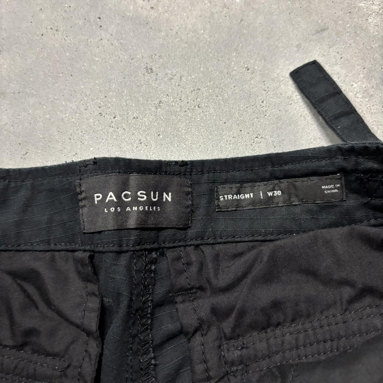 Japanese Brand × Vintage Crazy Vintage Y2K/2000s Black Streetwear Essential Cargo Pants Size US 30 / EU 46 - 8 Thumbnail