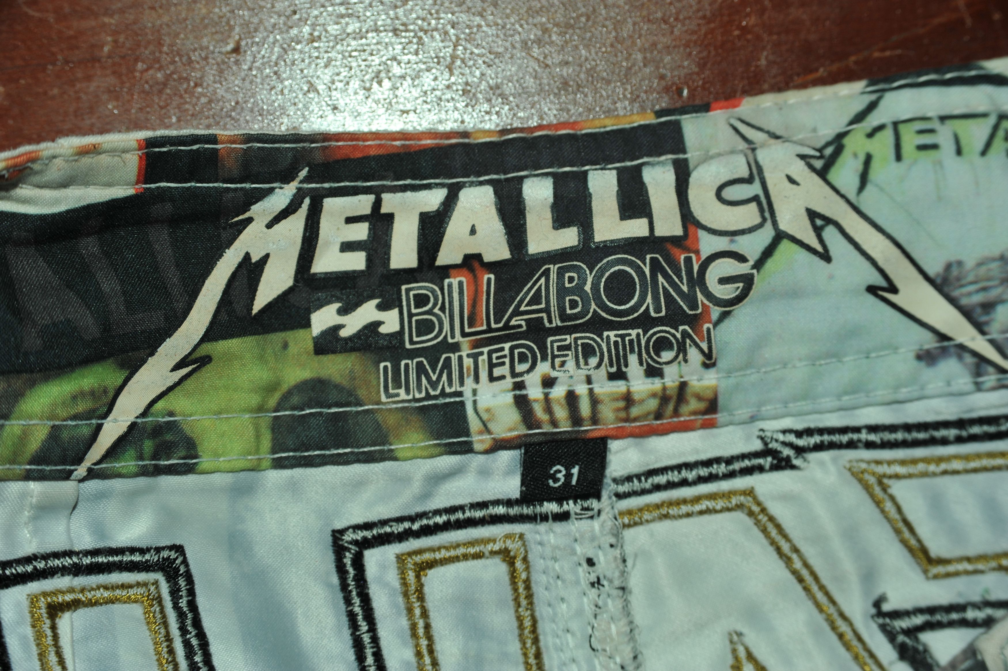 Billabong Metallica x Billabong Swimming Shorts Size US 31 - 4 Thumbnail