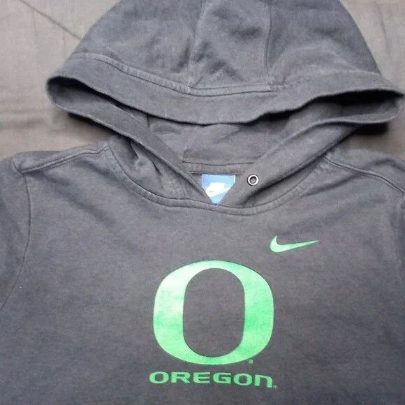 NCAA × Nike × Vintage Vintage Nike Small Swoosh Oregon Ducks Hoodie Sweatshirt Size US XL / EU 56 / 4 - 1 Thumbnail