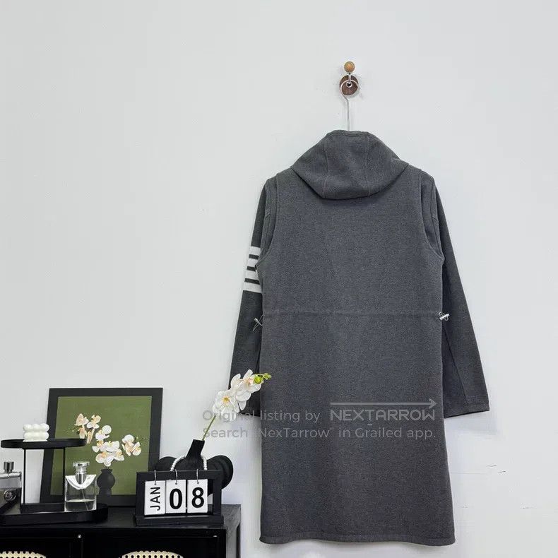 Thom Browne Thom Browne Grey Striped Windbreaker Jacket Size US XS / EU 42 / 0 - 4 Thumbnail