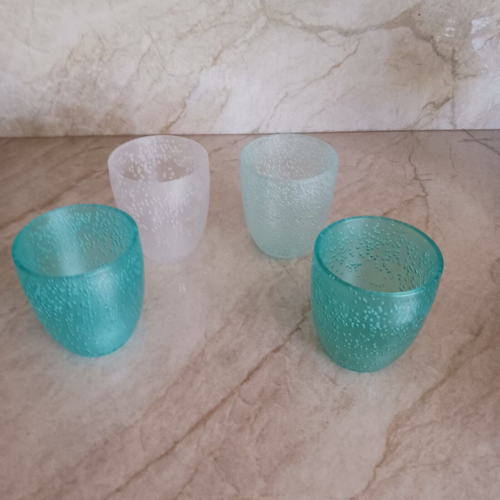 Other 4 Frosted Turquoise Drinking Tumbler BUBBLES Non-Breakable Size ONE SIZE - 3 Thumbnail