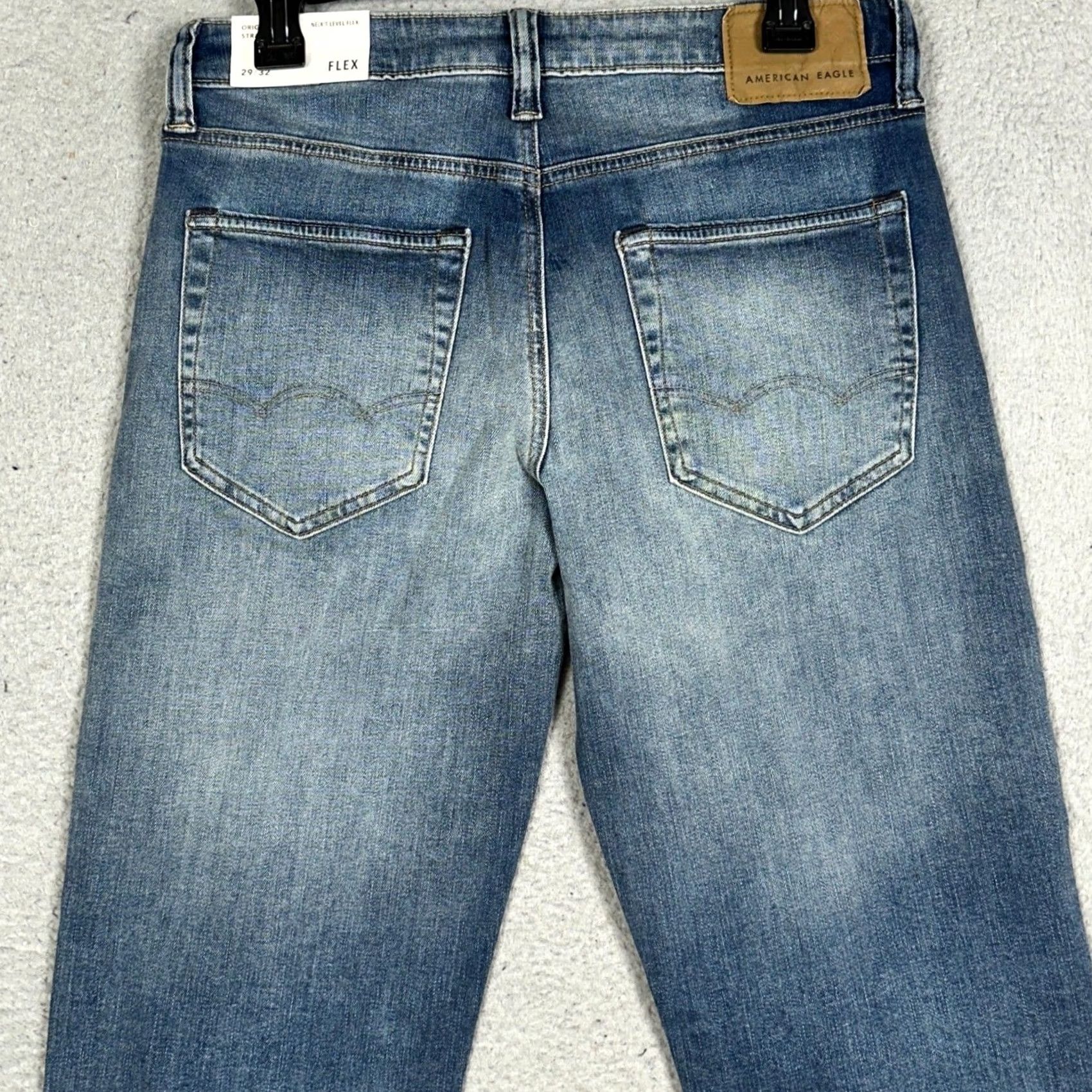 American Eagle Outfitters VINTAGE? No — American Eagle Jeans Mens 29X32 Blue Original Straight Next Level Flex Denim Shirt Size US 29 - 4 Thumbnail