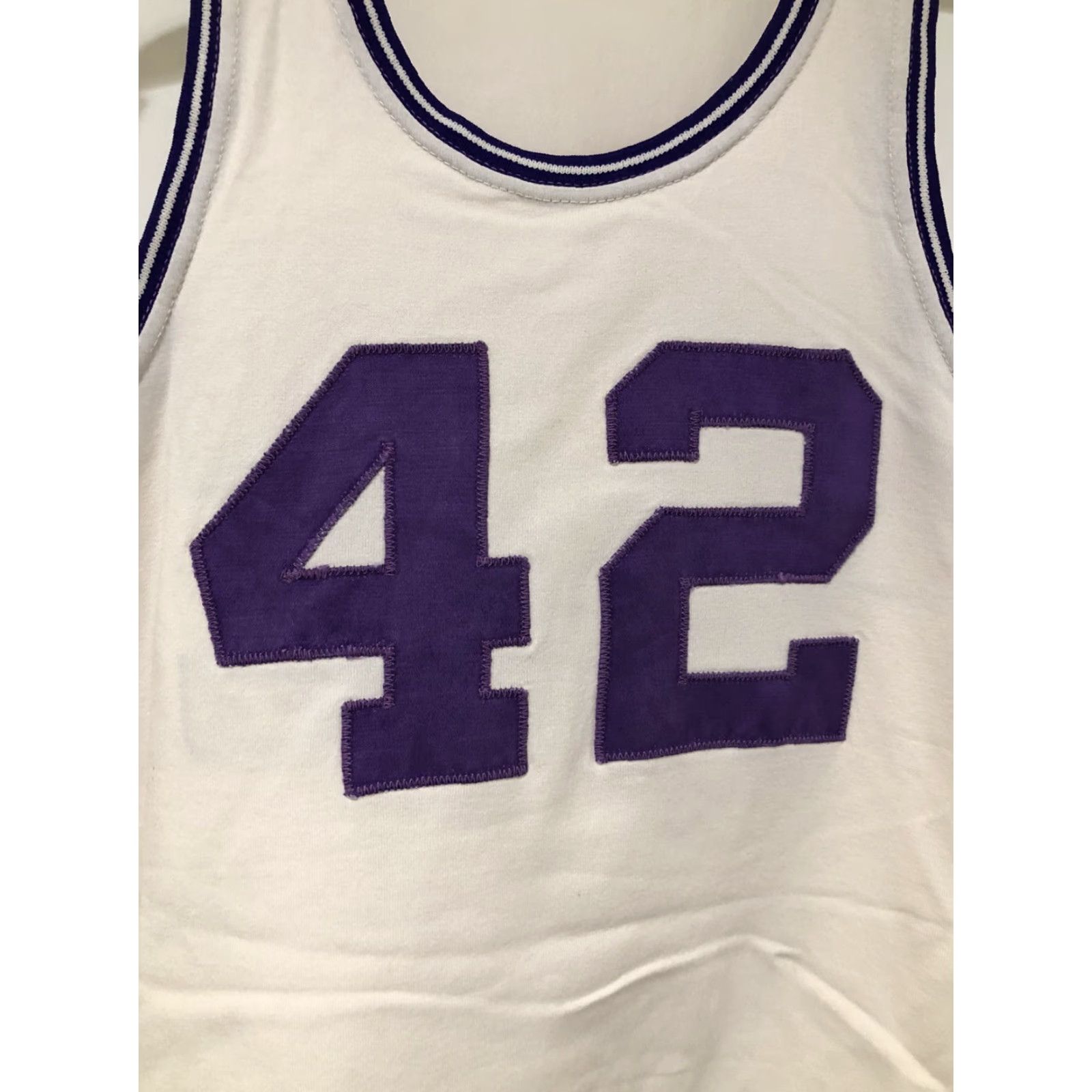Vintage VINTAGE 40s 50s Sand Knit Tank Top Sleeveless Basketball Jersey #42 Size S USA Shirt Men 40s Theme Sleeveless Basketball Vintage 40s 50s Size US S / EU 44-46 / 1 - 2 Thumbnail