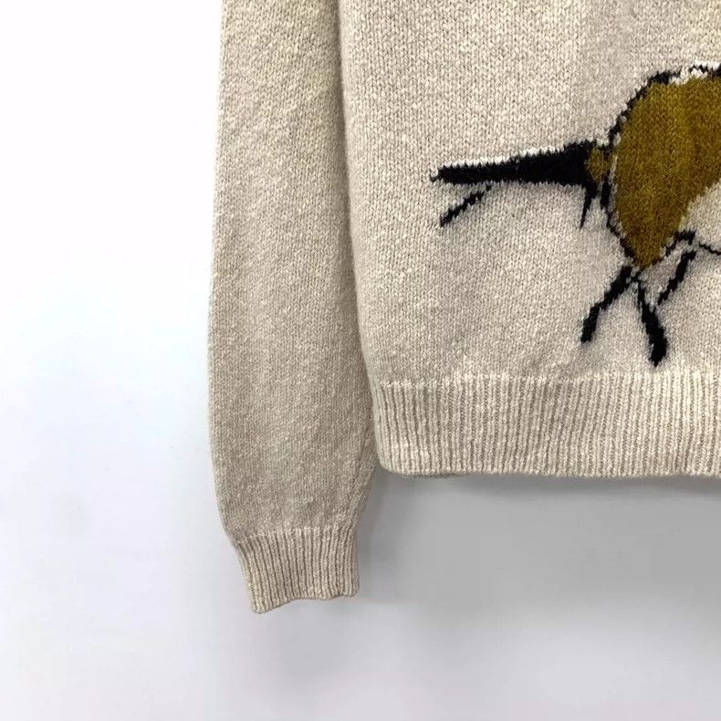 Dior Dior Beige Junma Maple Leaf Inlaid Wool Round Neck Long Sle Size S / US 4 / IT 40 - 4 Thumbnail