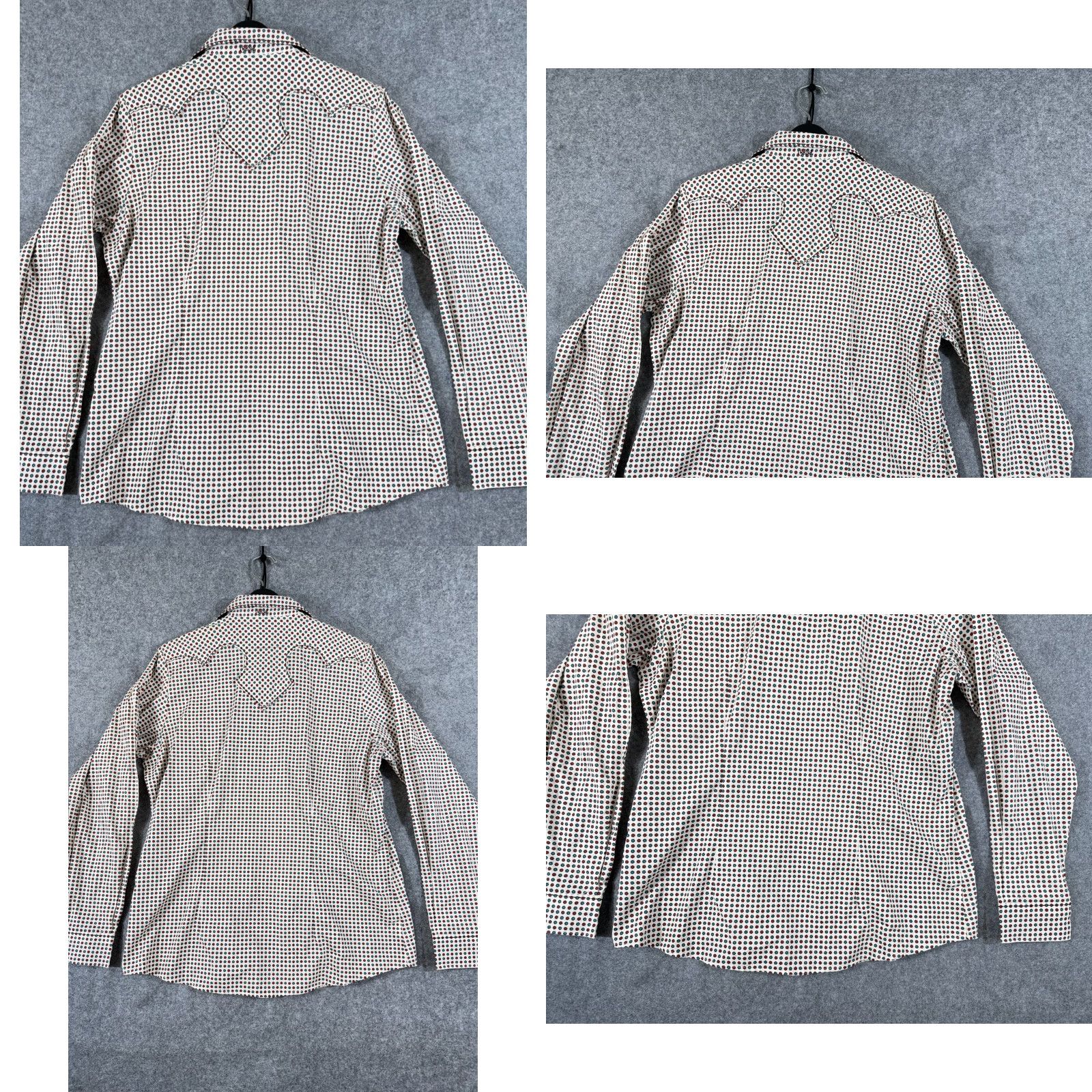 Vintage Cruel Girl Western Shirt Womens 2XL White Red Geo Pearl Snap Arena Fit NWT Long Sleeve Casual Snap Button-Up Geometric Cowgirl 100% Cotton Size XXL / US 16-18 / IT 52-54 - 8 Thumbnail