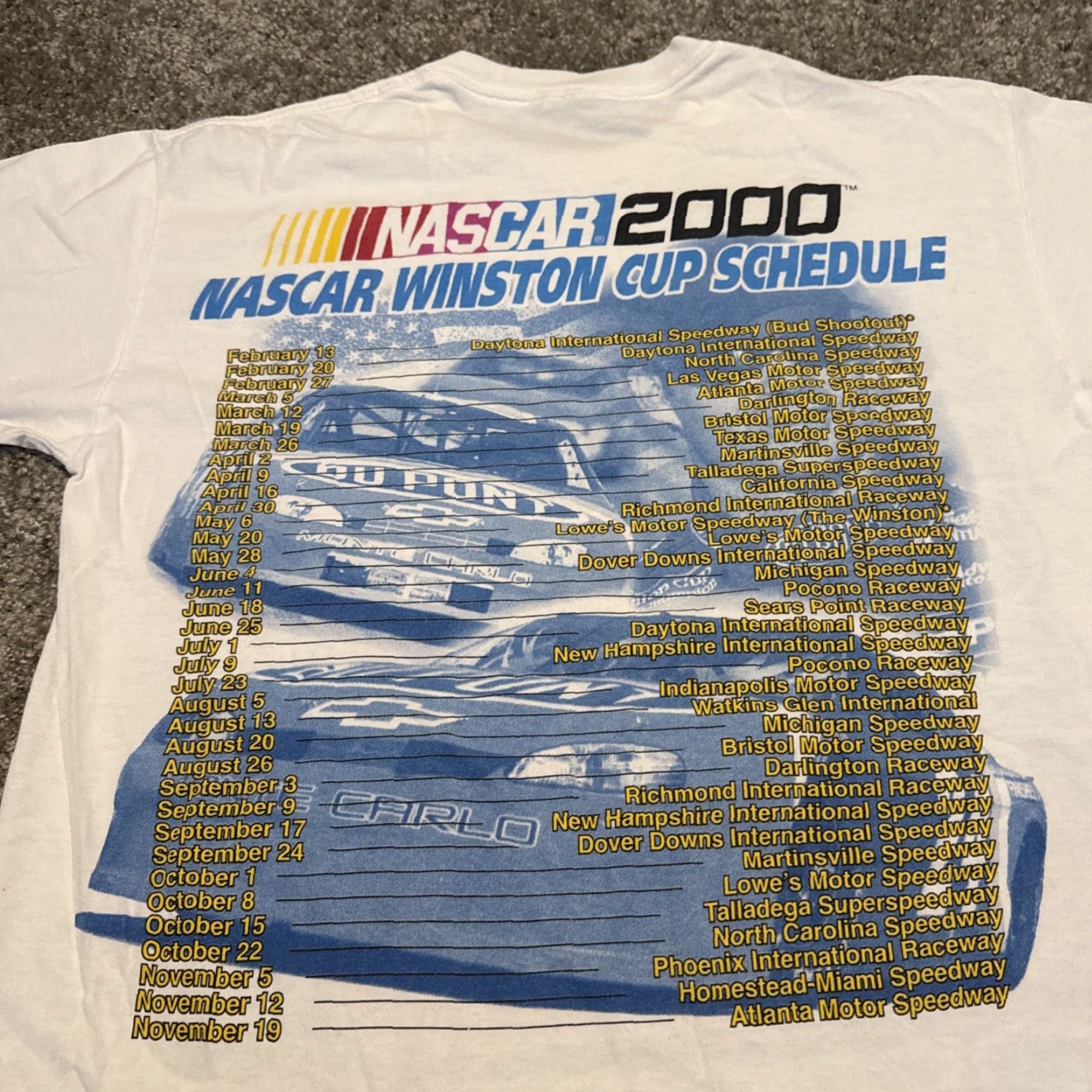 NASCAR VINTAGE NASCAR Jeff Gordon Double-Sided Racing T-Shirt White M Adult Mens NASCAR Shirt 2000s 2000 Y2K Size US M / EU 48-50 / 2 - 8 Thumbnail