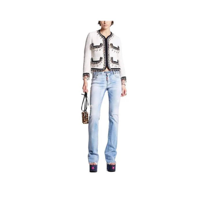 Dsquared2 DSQUARED2 Blue Slim Fit Straight-Leg Denim Pants 0079 Size US 36 / EU 52 - 1 Thumbnail