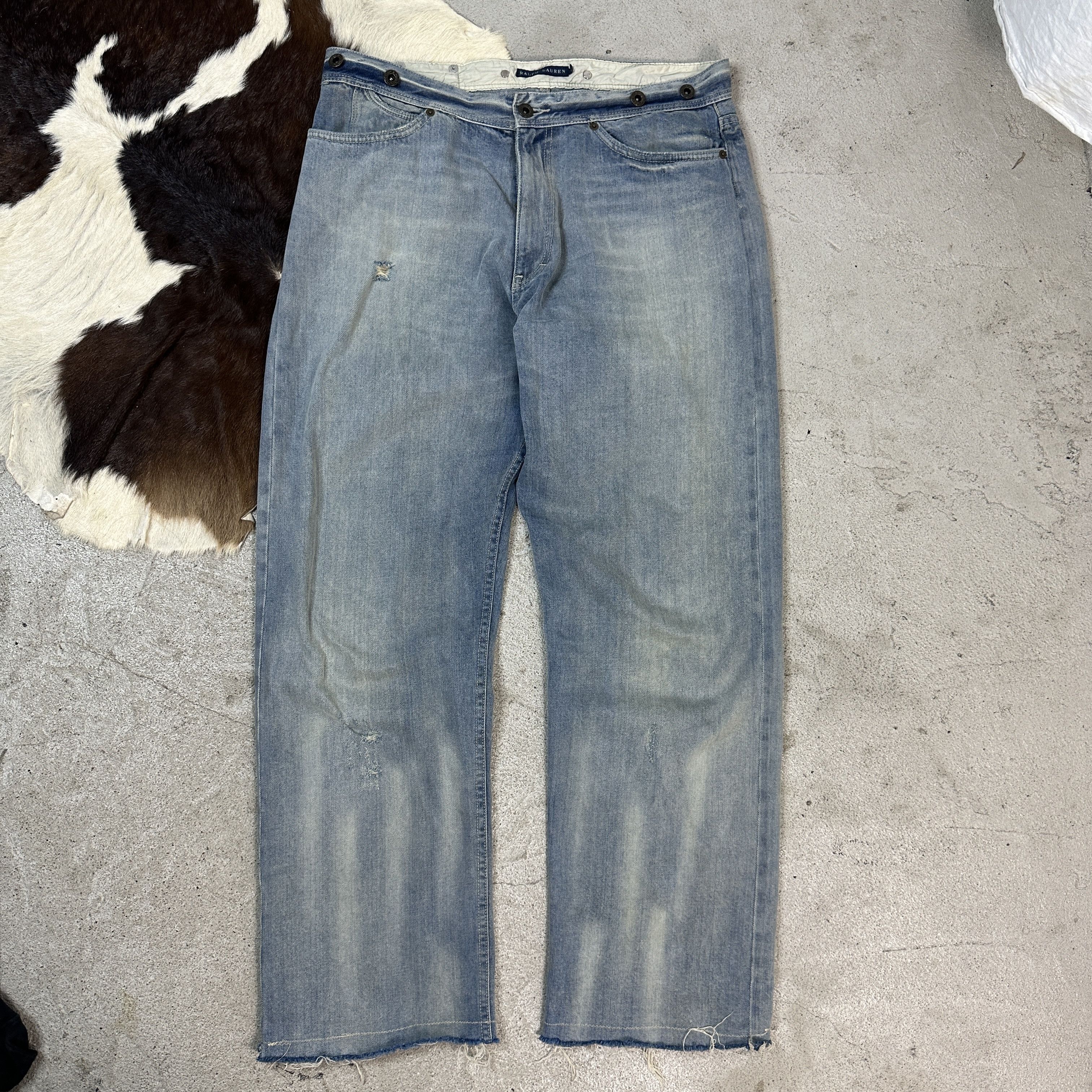 Ralph Lauren × Vintage Vintage Ralph Lauren Wide Leg Jeans Size 24" / US 00 / IT 34 - 6 Thumbnail