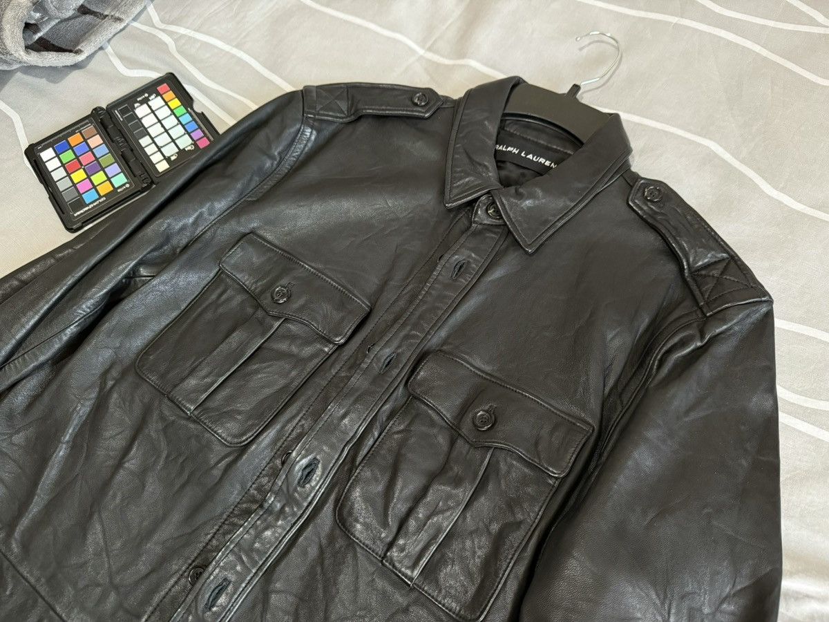 Ralph Lauren Ralph Lauren Black Leather Shirt Size US M / EU 48-50 / 2 - 3 Thumbnail