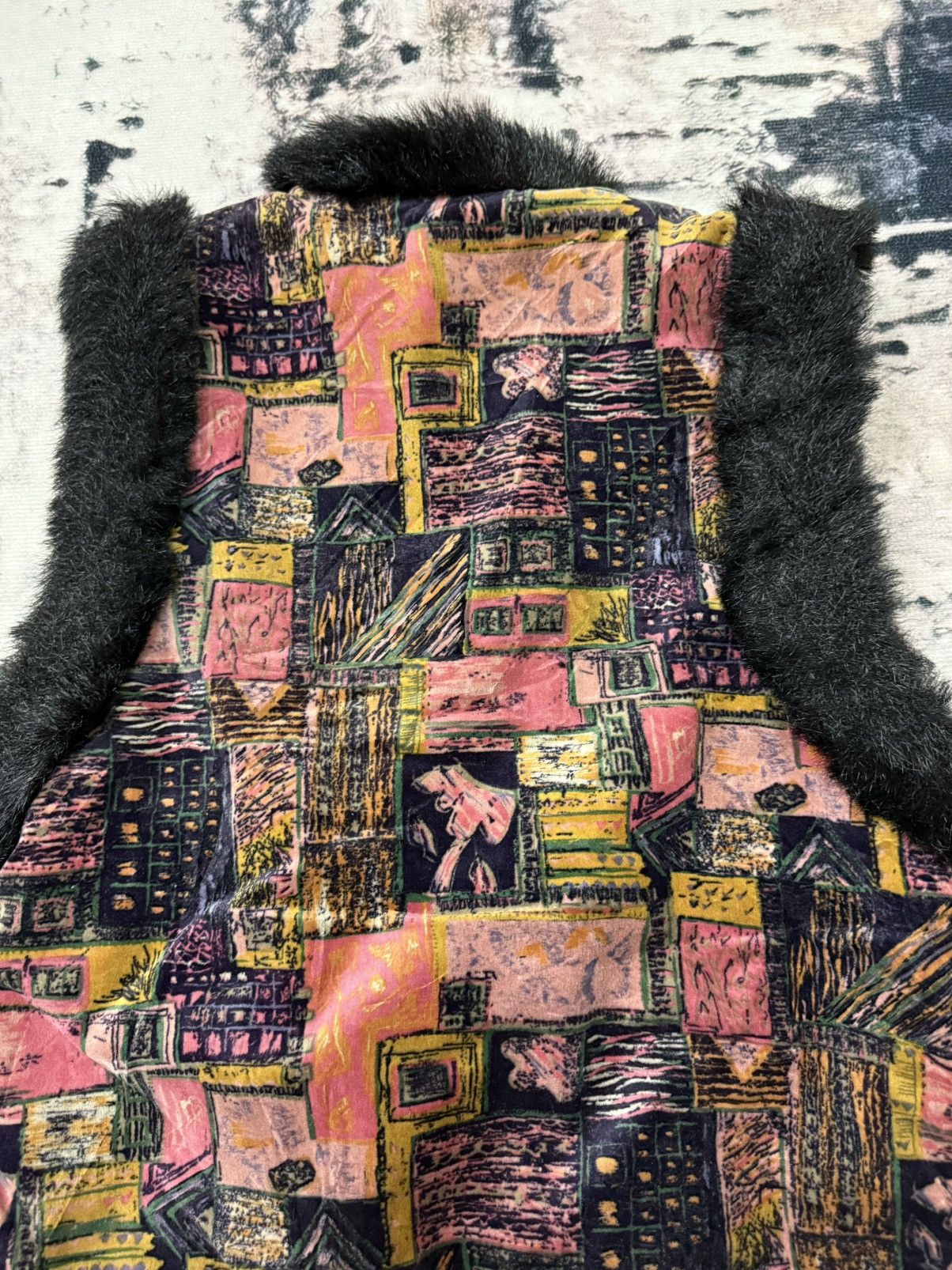 Japanese Brand × Vintage Libhober Floral Mohair Trimming Fur Vests Size US S / EU 44-46 / 1 - 9 Thumbnail