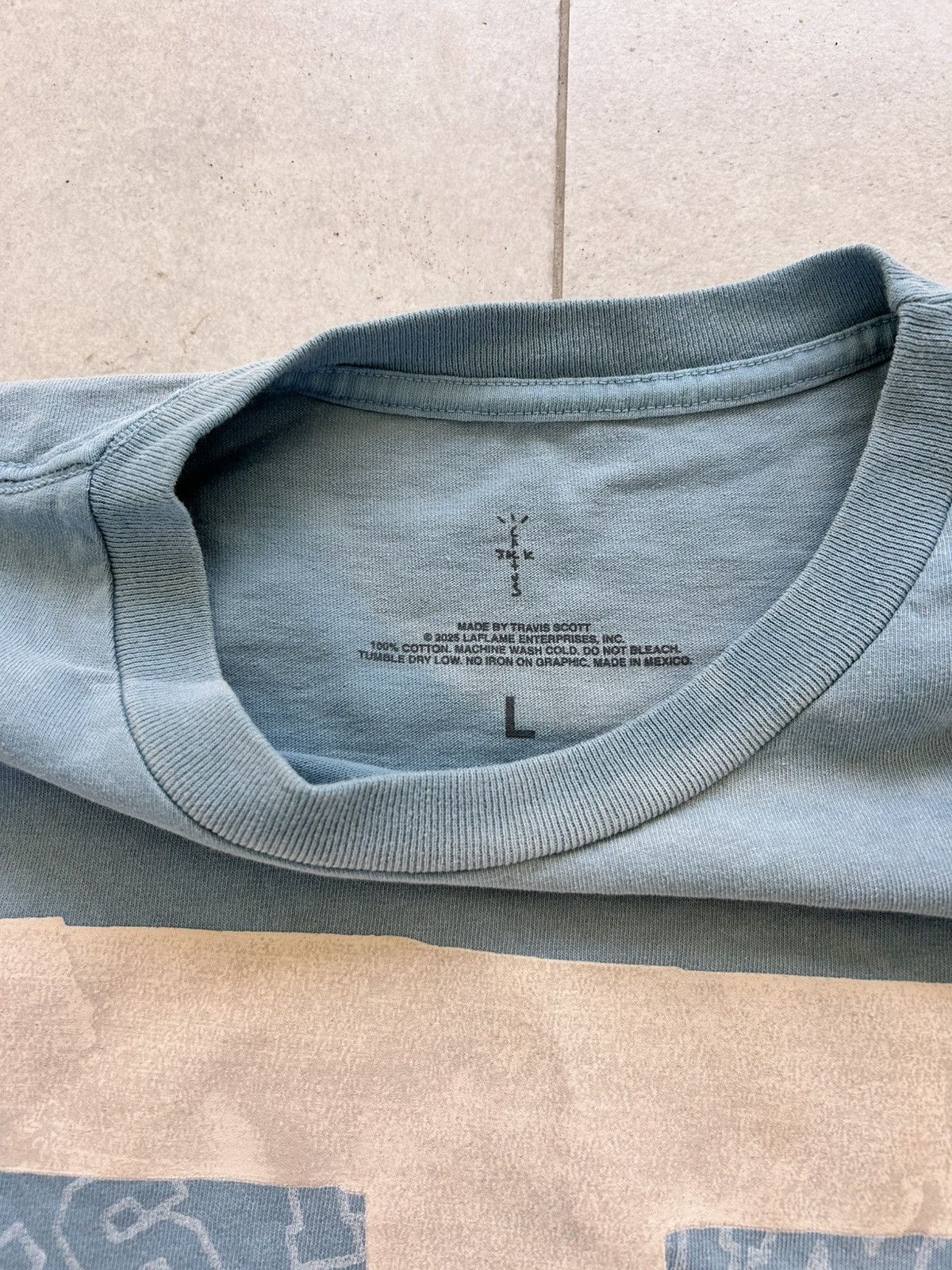Travis Scott Travis Scott Coachella 2025 Ttape Light Blue Shirt Size US L / EU 52-54 / 3 - 5 Thumbnail